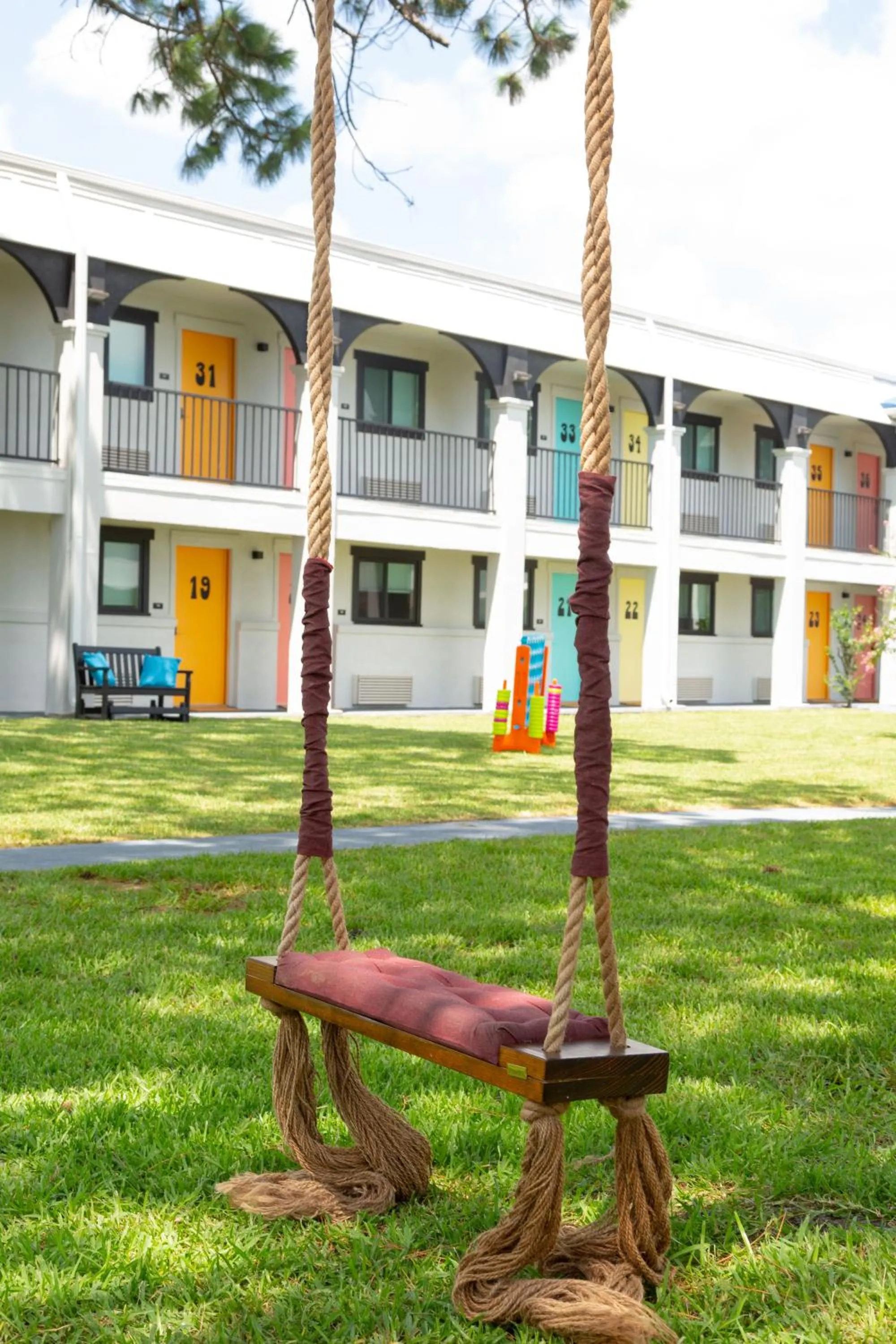 Inner courtyard view in Hotel McCoy - Art, Libations, Pool Society