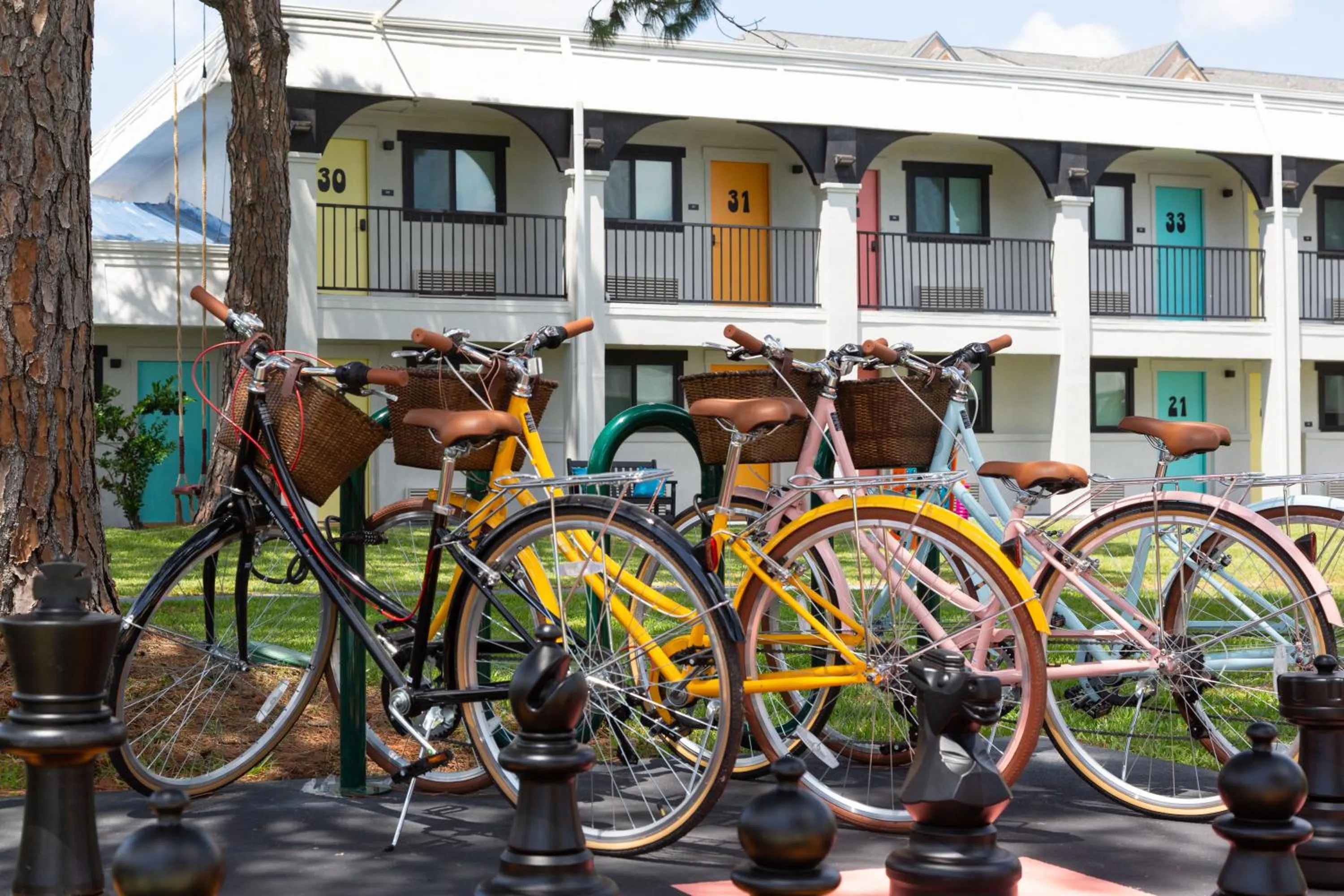 Inner courtyard view in Hotel McCoy - Art, Libations, Pool Society