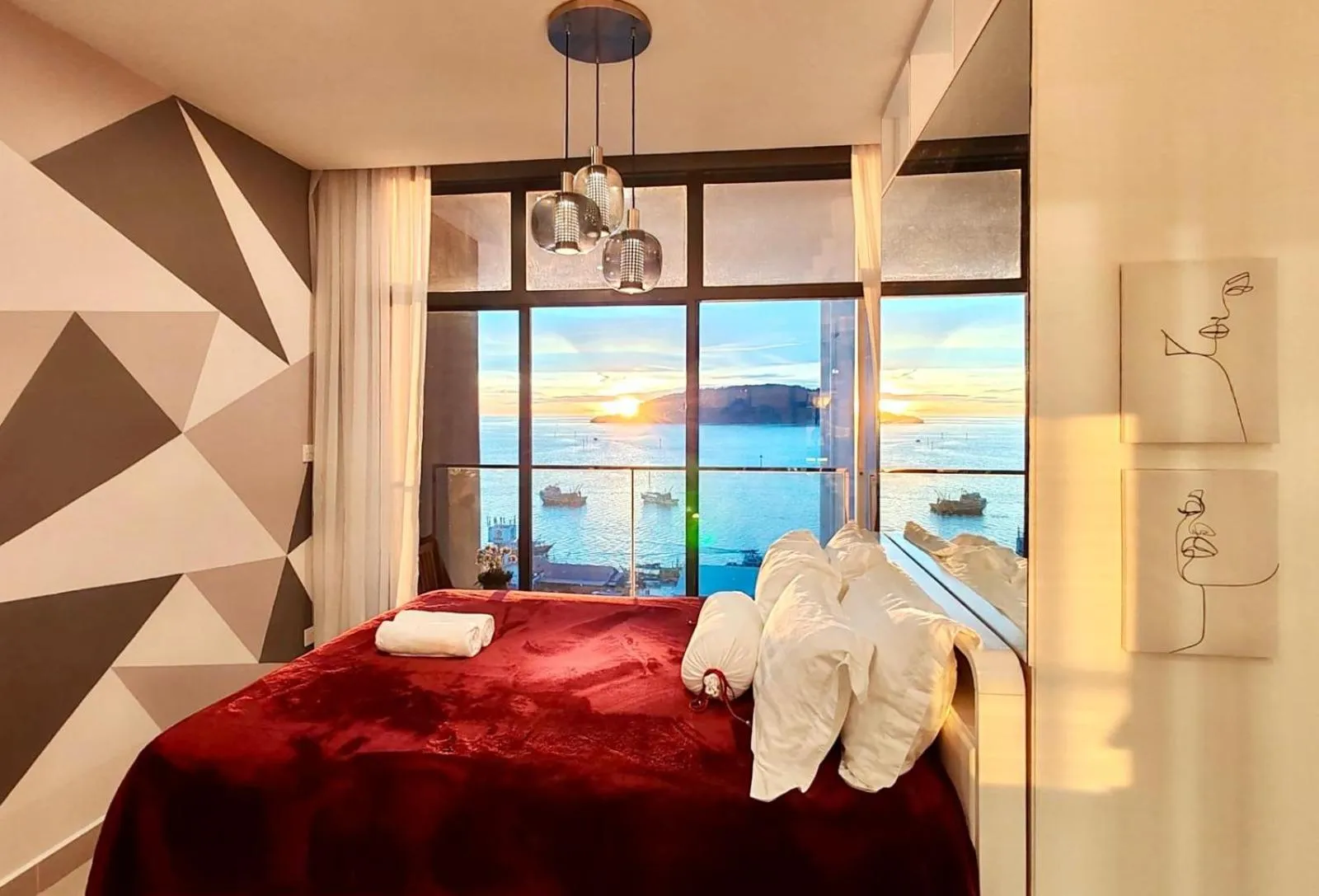 Bed in Seaview Bliss Studio By Tropical Elegance