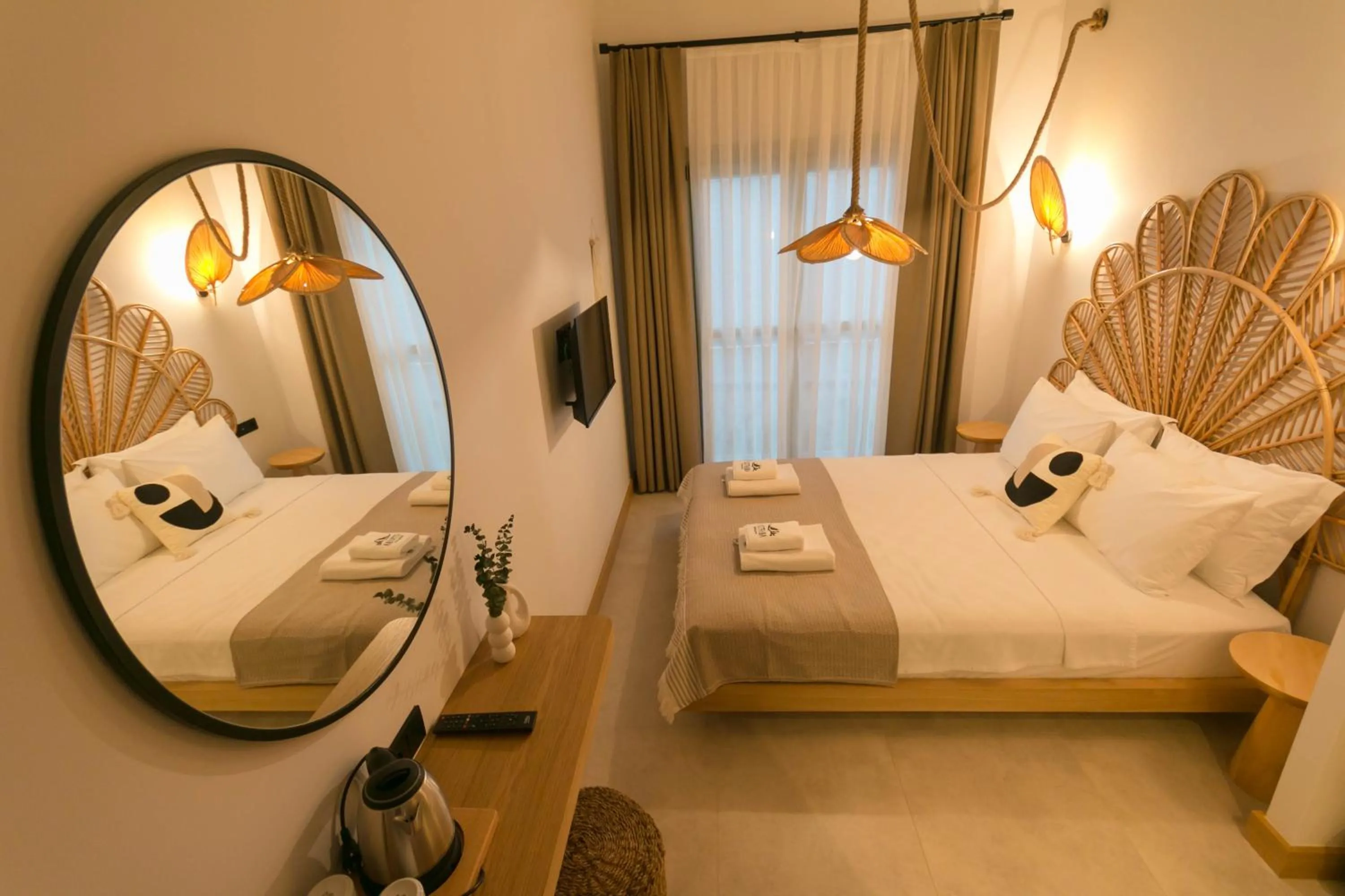 Bed in Kotraba Alacati Hotel