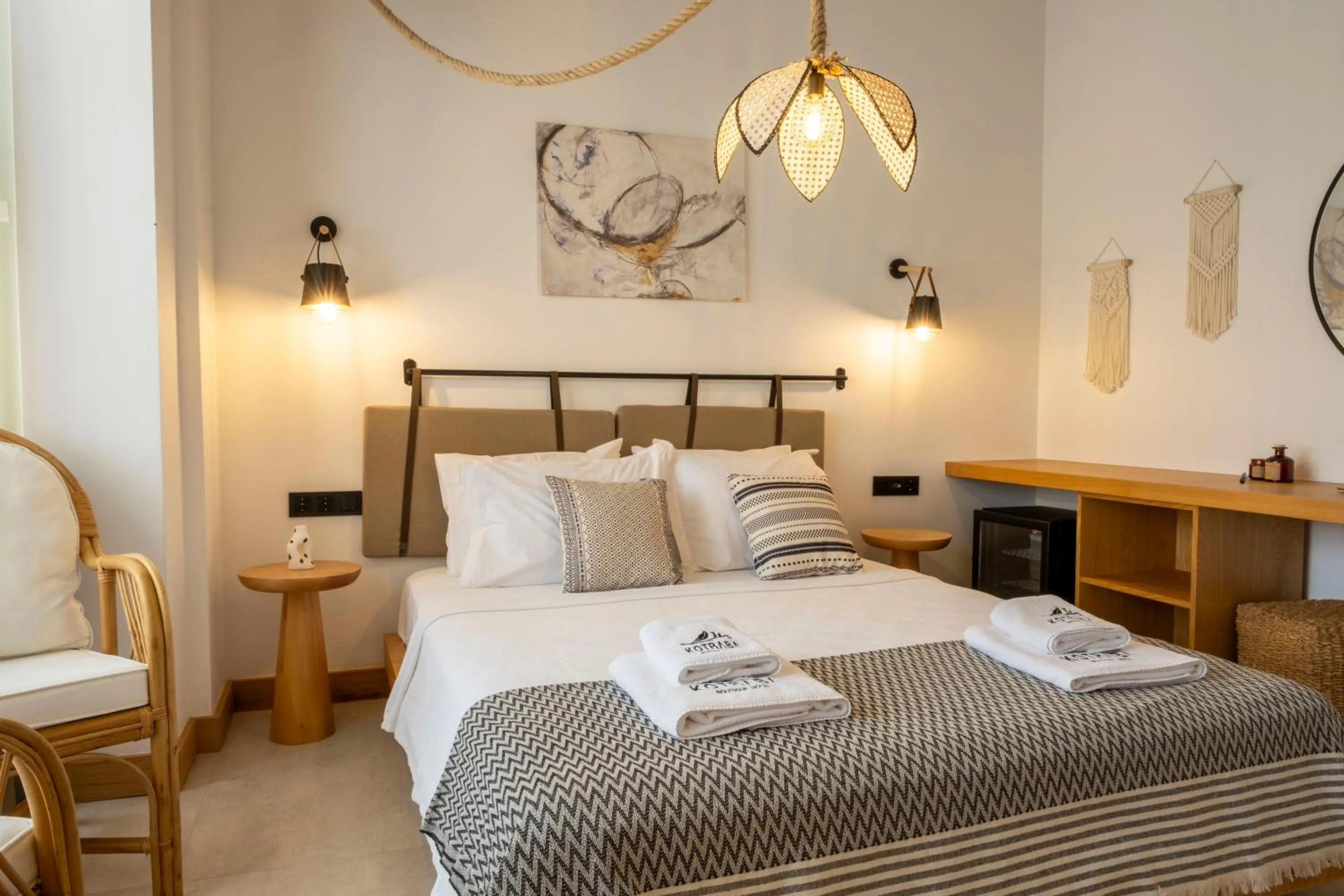 Bed in Kotraba Alacati Hotel