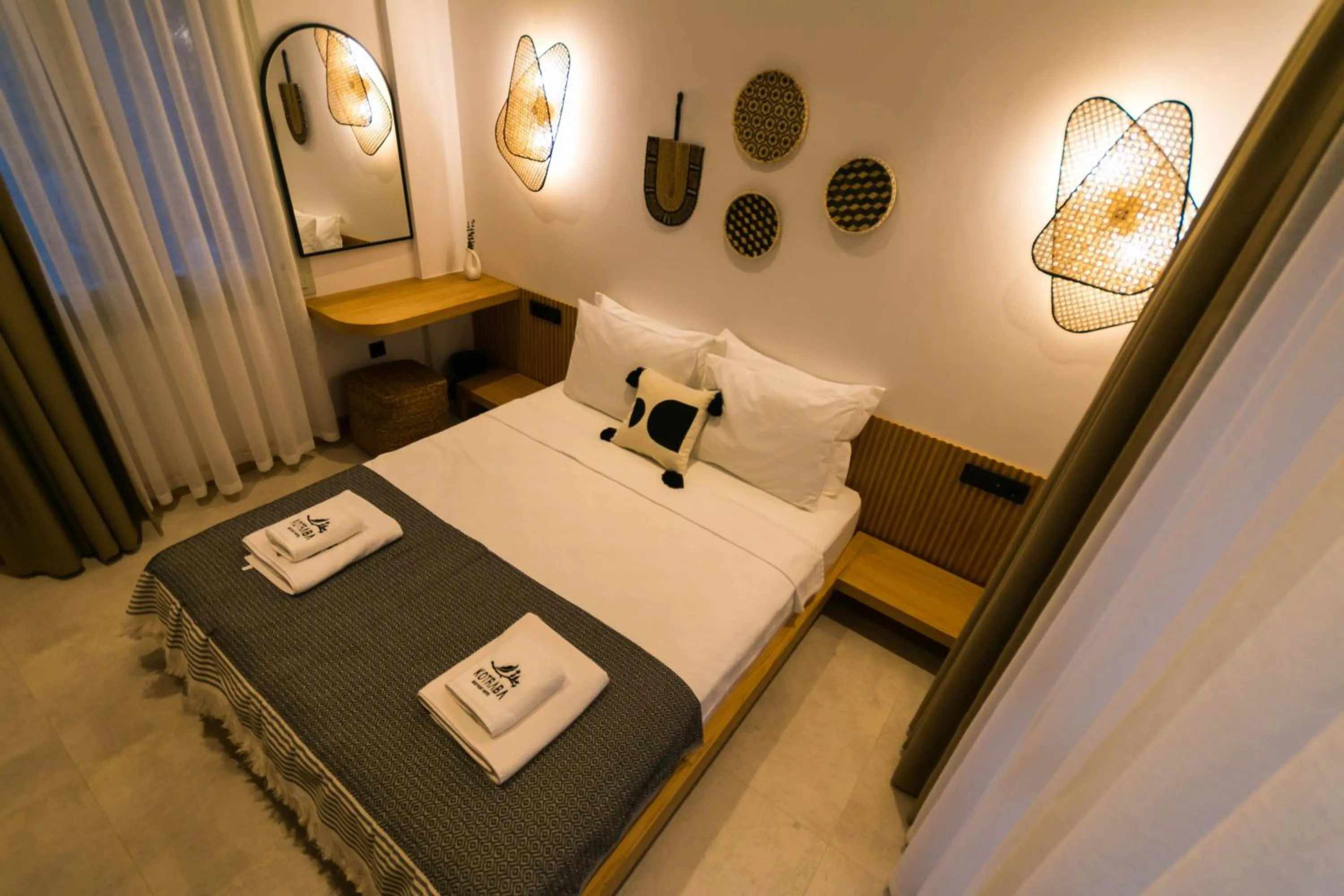 Bed in Kotraba Alacati Hotel