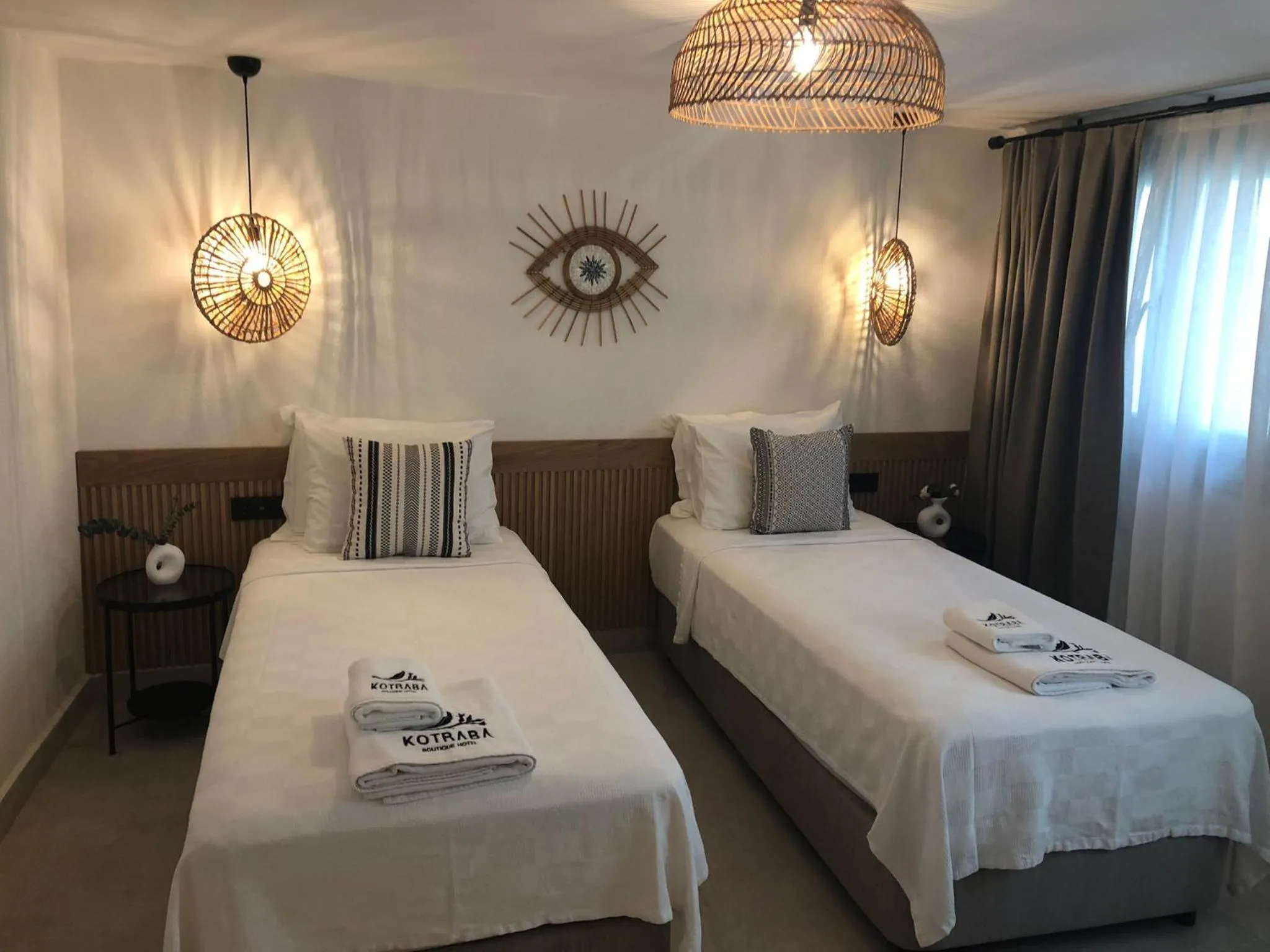 Bed in Kotraba Alacati Hotel