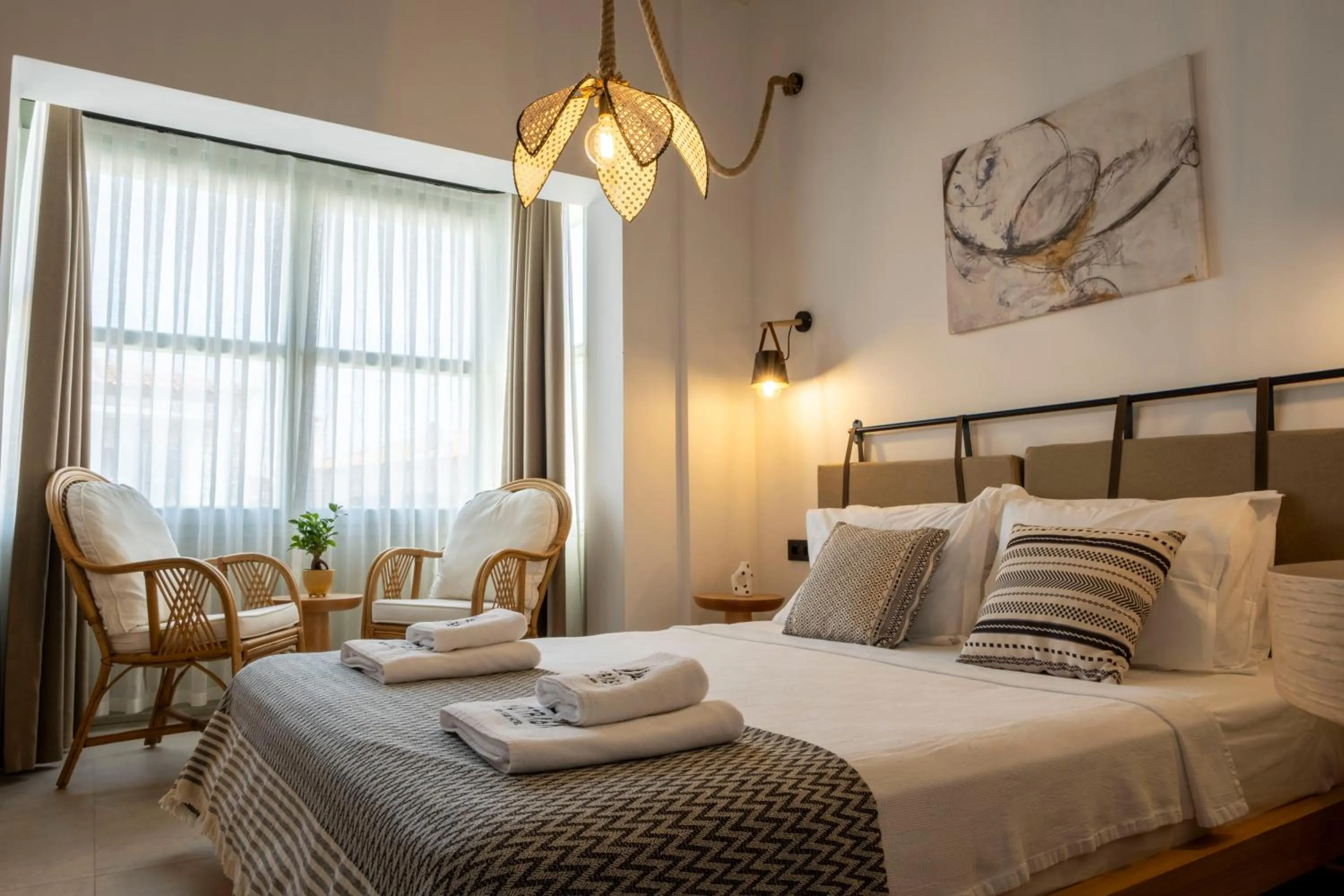 Bed in Kotraba Alacati Hotel
