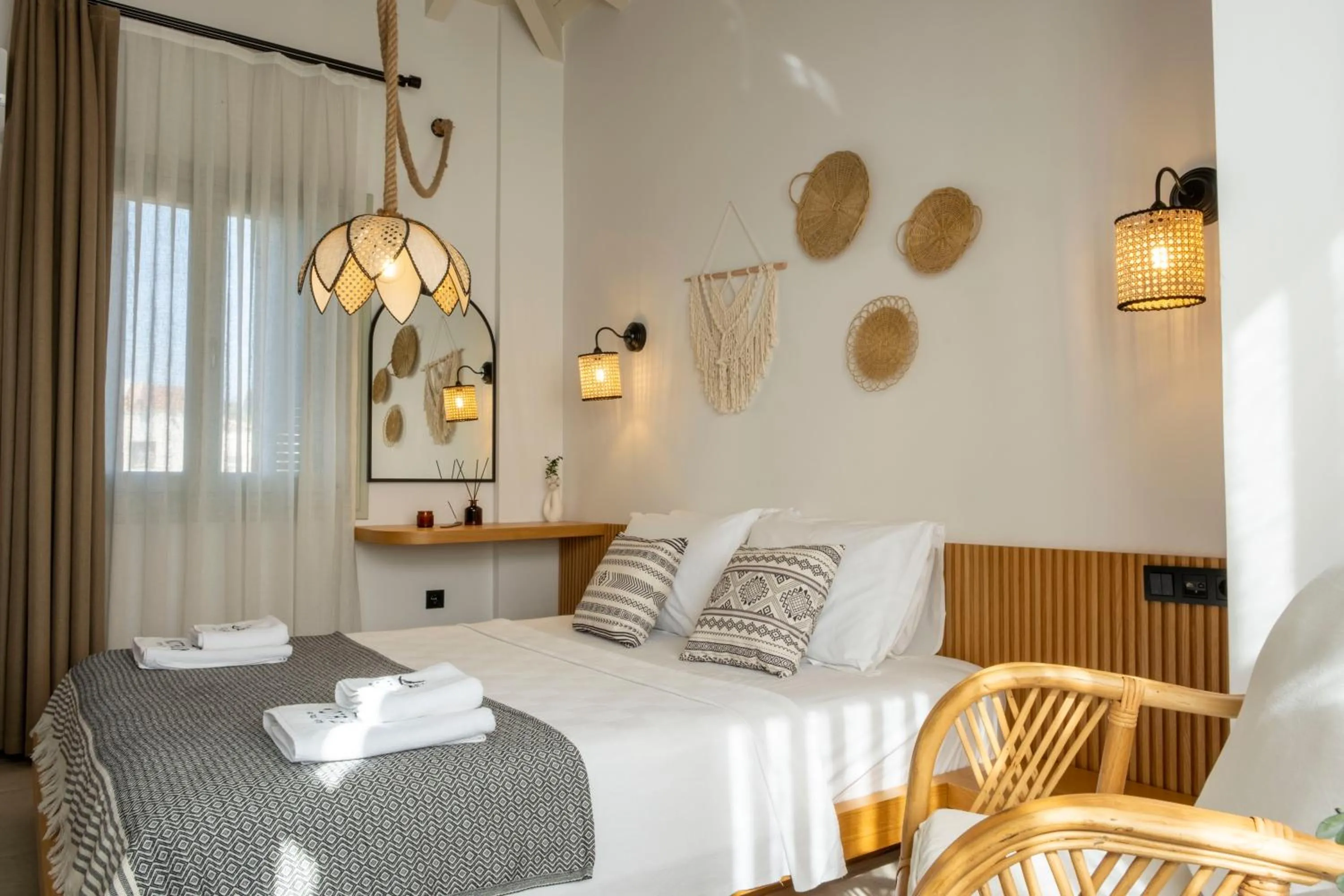 Bed in Kotraba Alacati Hotel