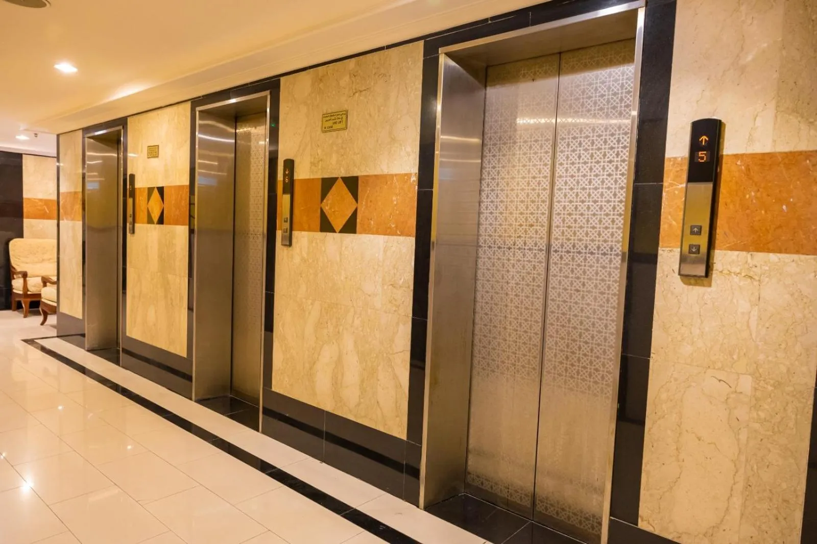 elevator in Three 888 Hotel