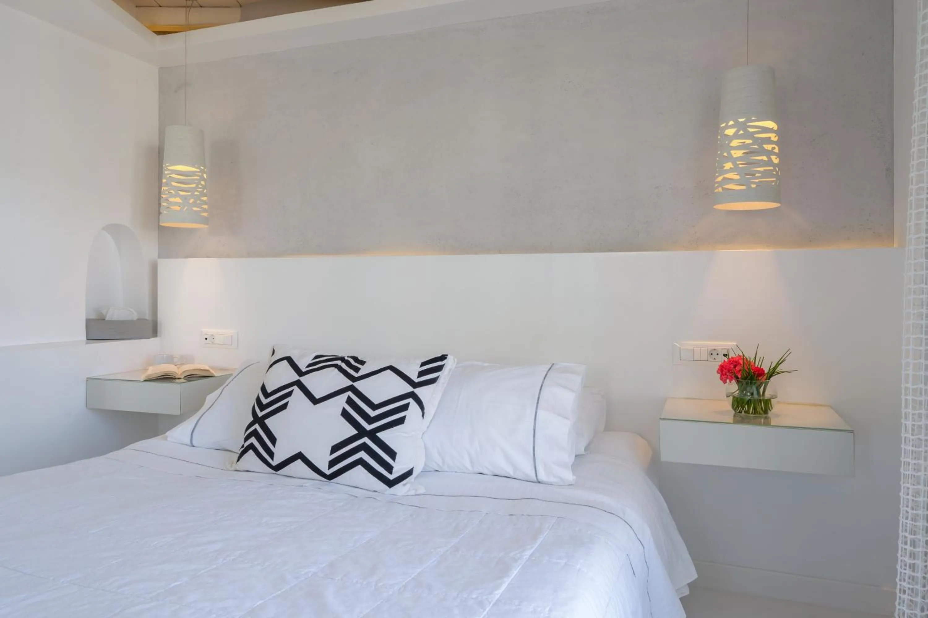 Bed in Semeli Hotel Mykonos