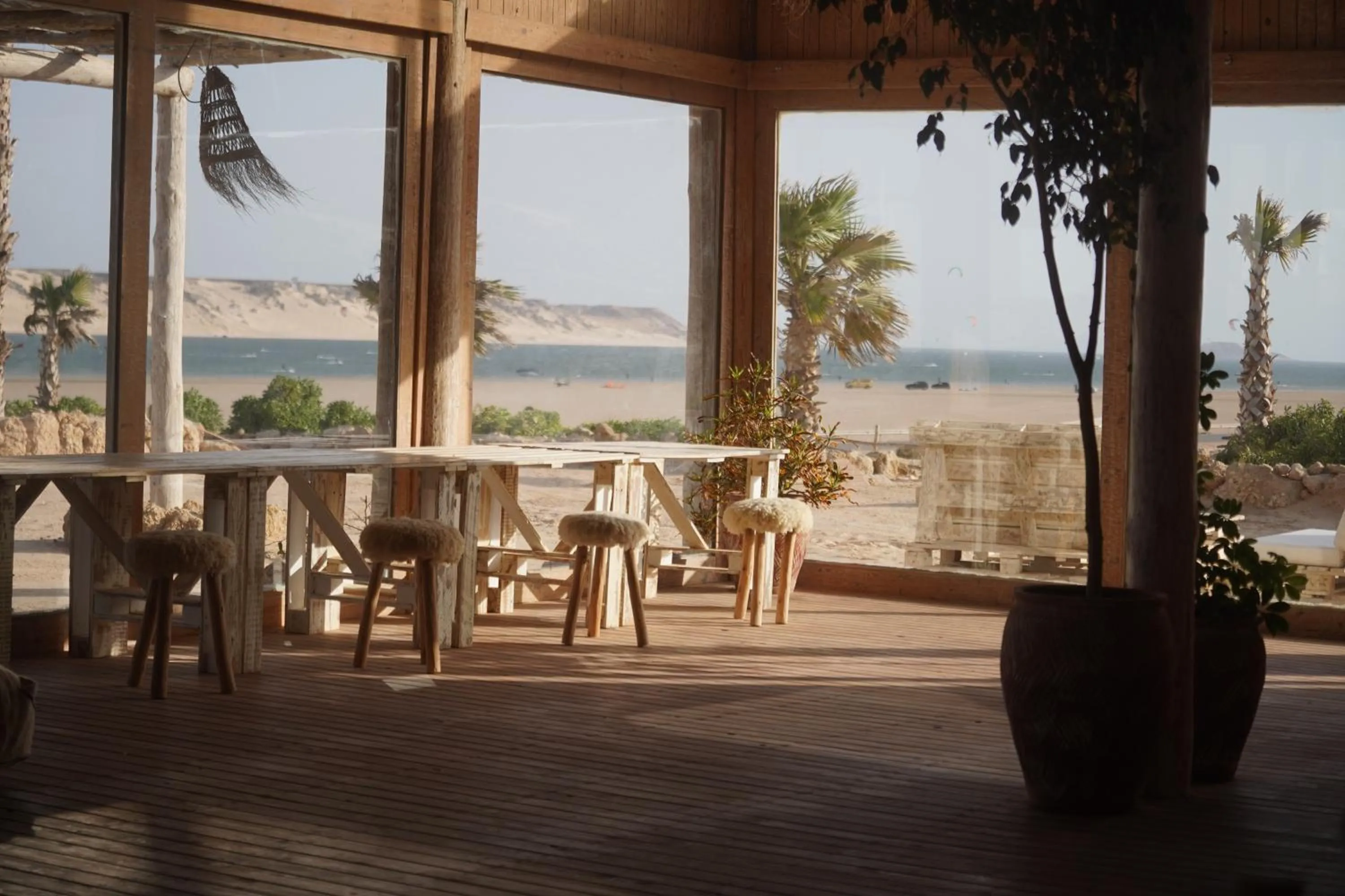 Patio in Desert Sands Dakhla Lagoon View & Kitesurf Spot
