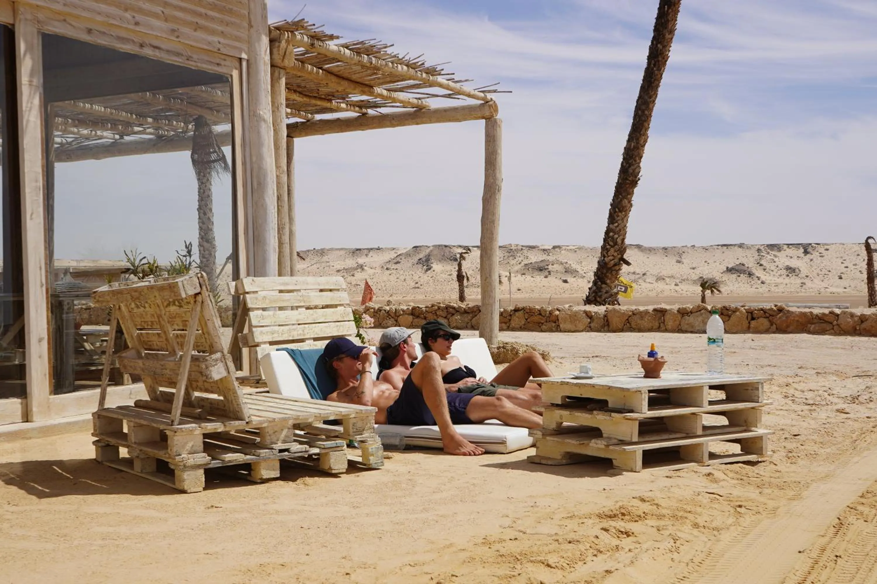 Patio in Desert Sands Dakhla Lagoon View & Kitesurf Spot