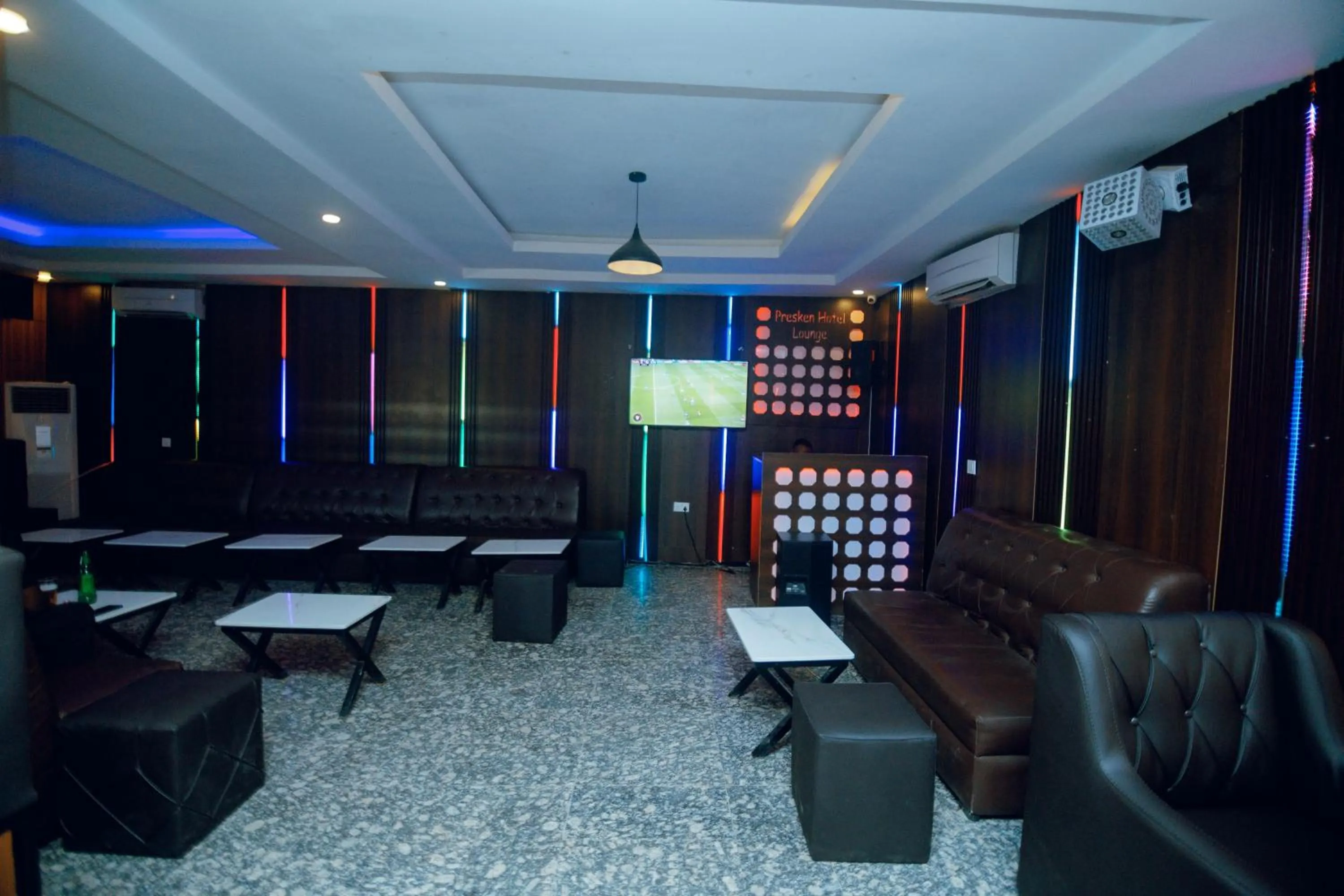 Communal lounge/ TV room in Presken Hotel Residence, GRA Ikeja, Lagos