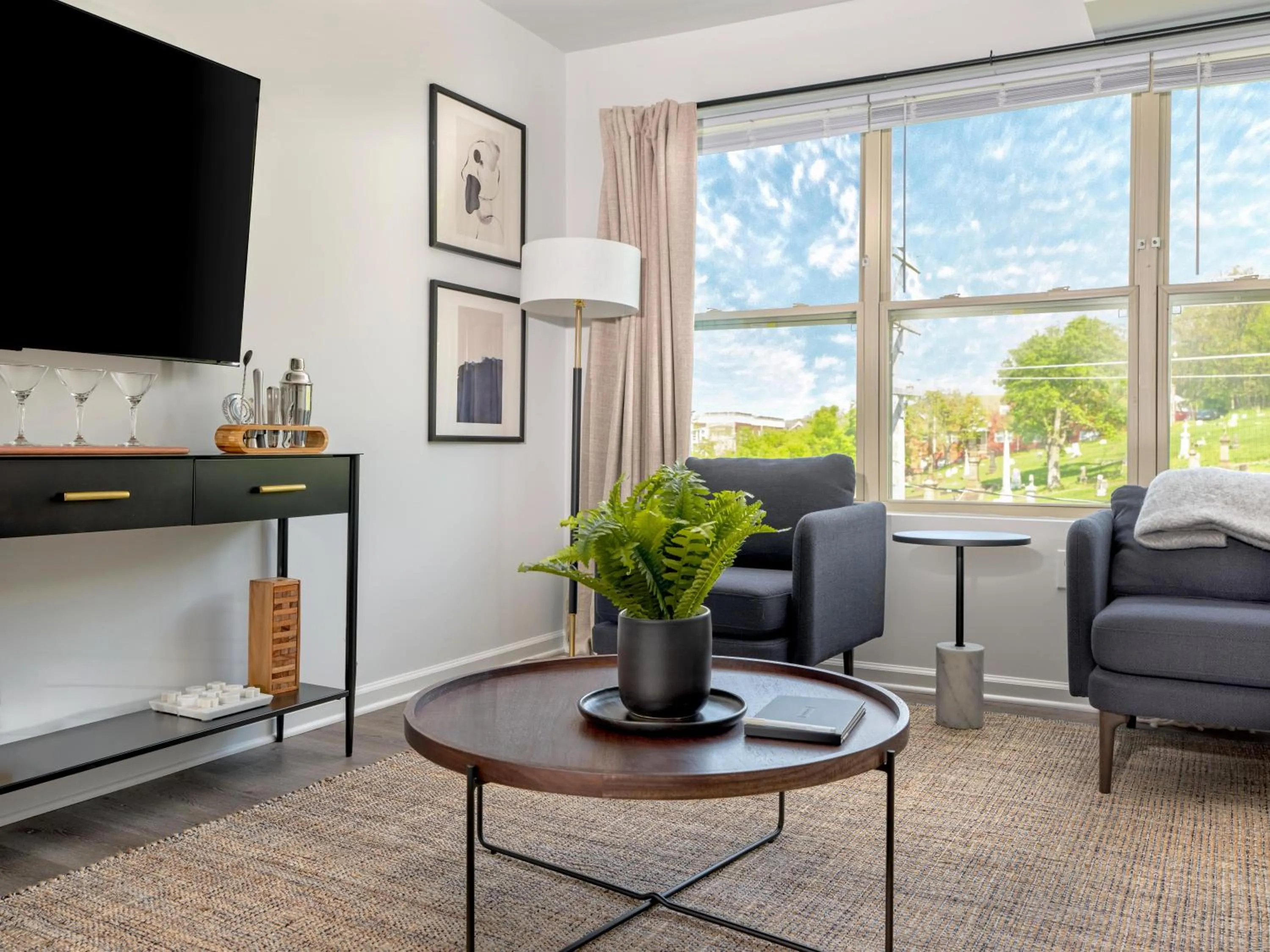 Living room in Hyatus at City Views