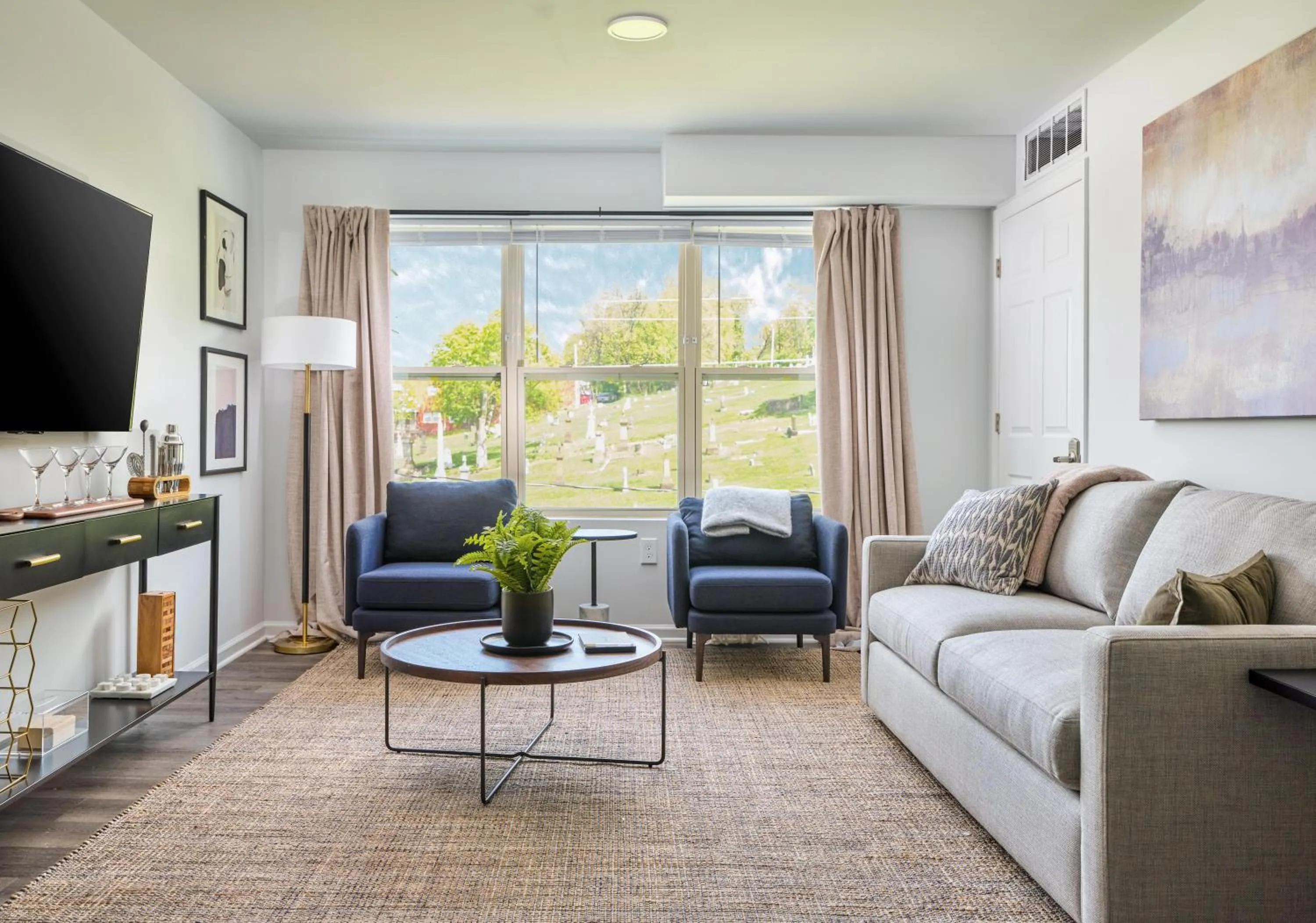 Living room in Hyatus at City Views