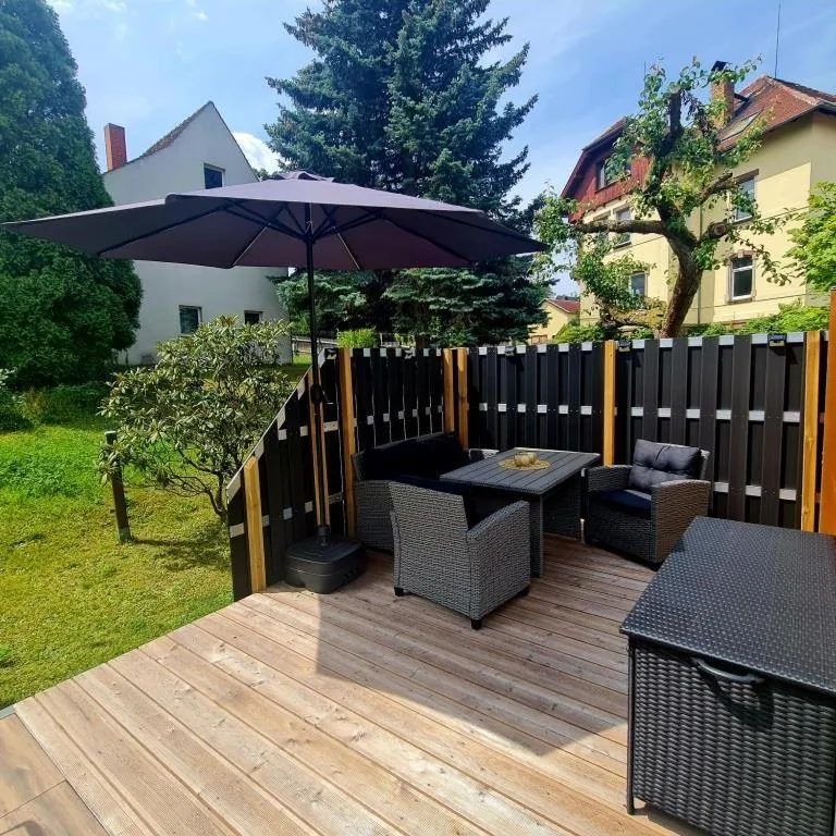 Garden in Urlaubsdomizil Am Töpfer - Ferienwohnungen in Olbersdorf