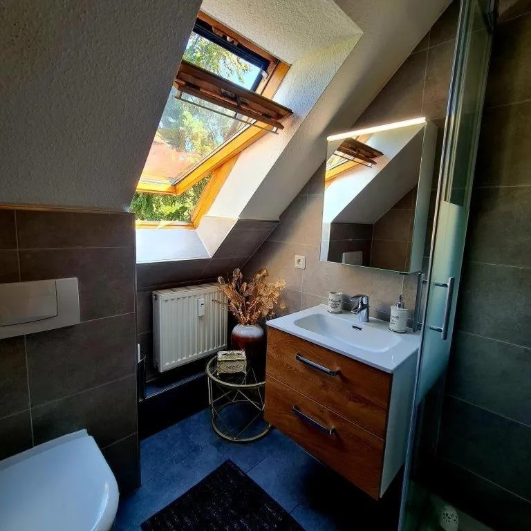 Bathroom in Urlaubsdomizil Am Töpfer - Ferienwohnungen in Olbersdorf