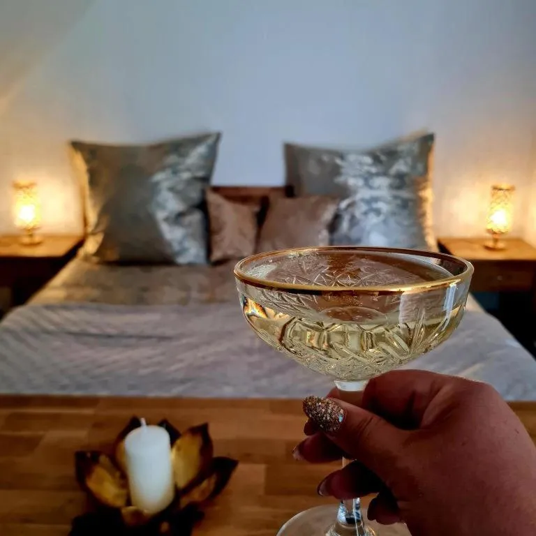 Bed in Urlaubsdomizil Am Töpfer - Ferienwohnungen in Olbersdorf