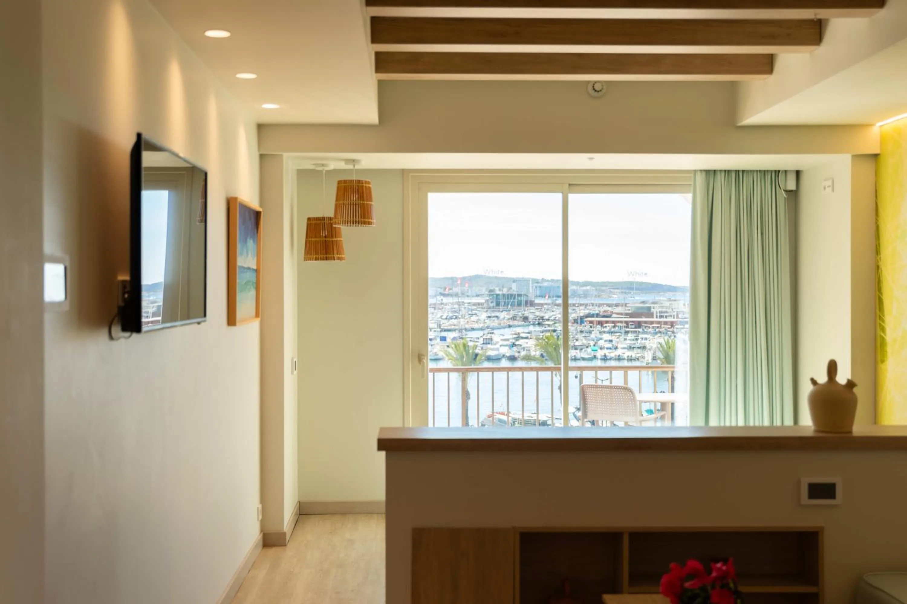 Seating area in The White Apartments