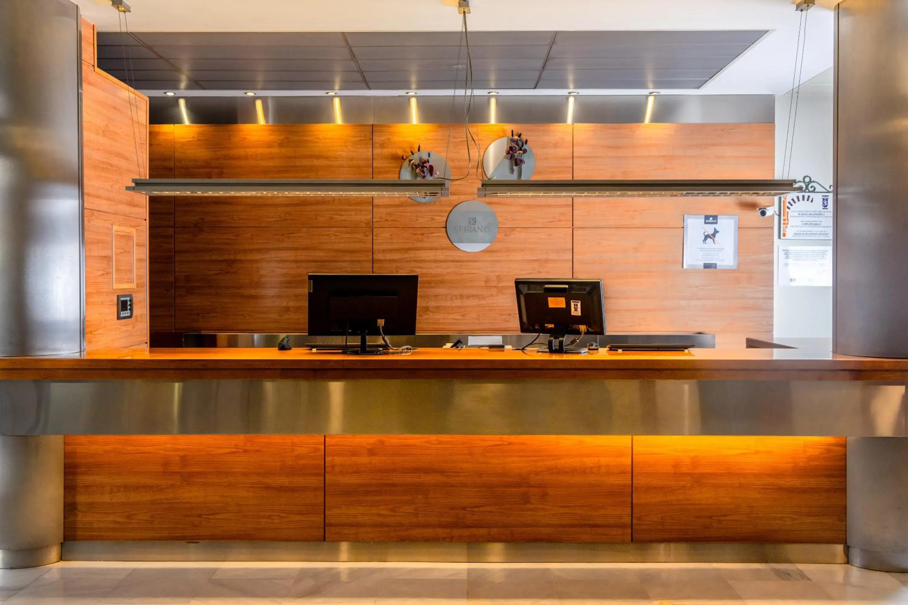 Lobby or reception in Hotel Serrano
