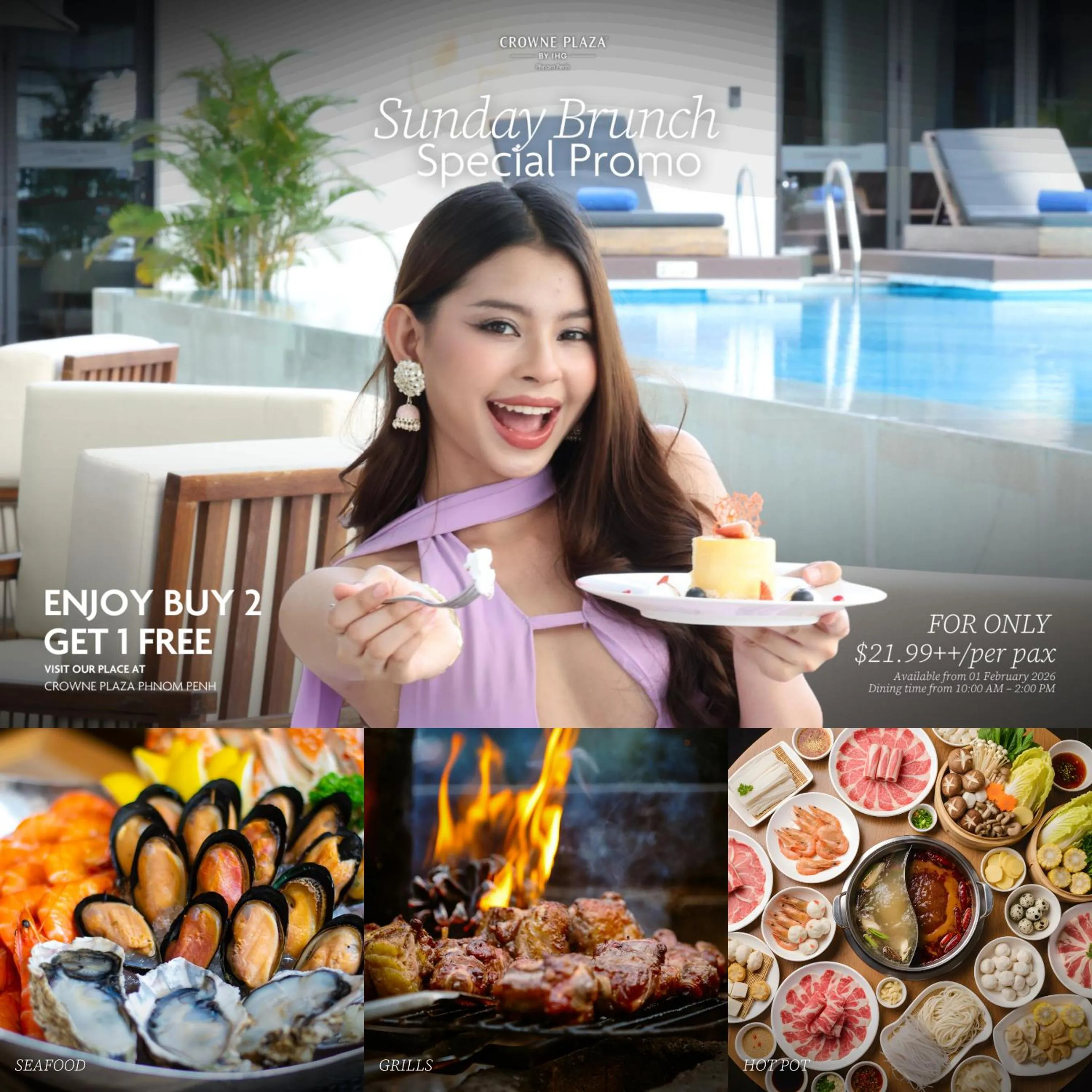 Restaurant/places to eat in Crowne Plaza Phnom Penh by IHG 金边皇冠假日酒店 Former VM Hotel