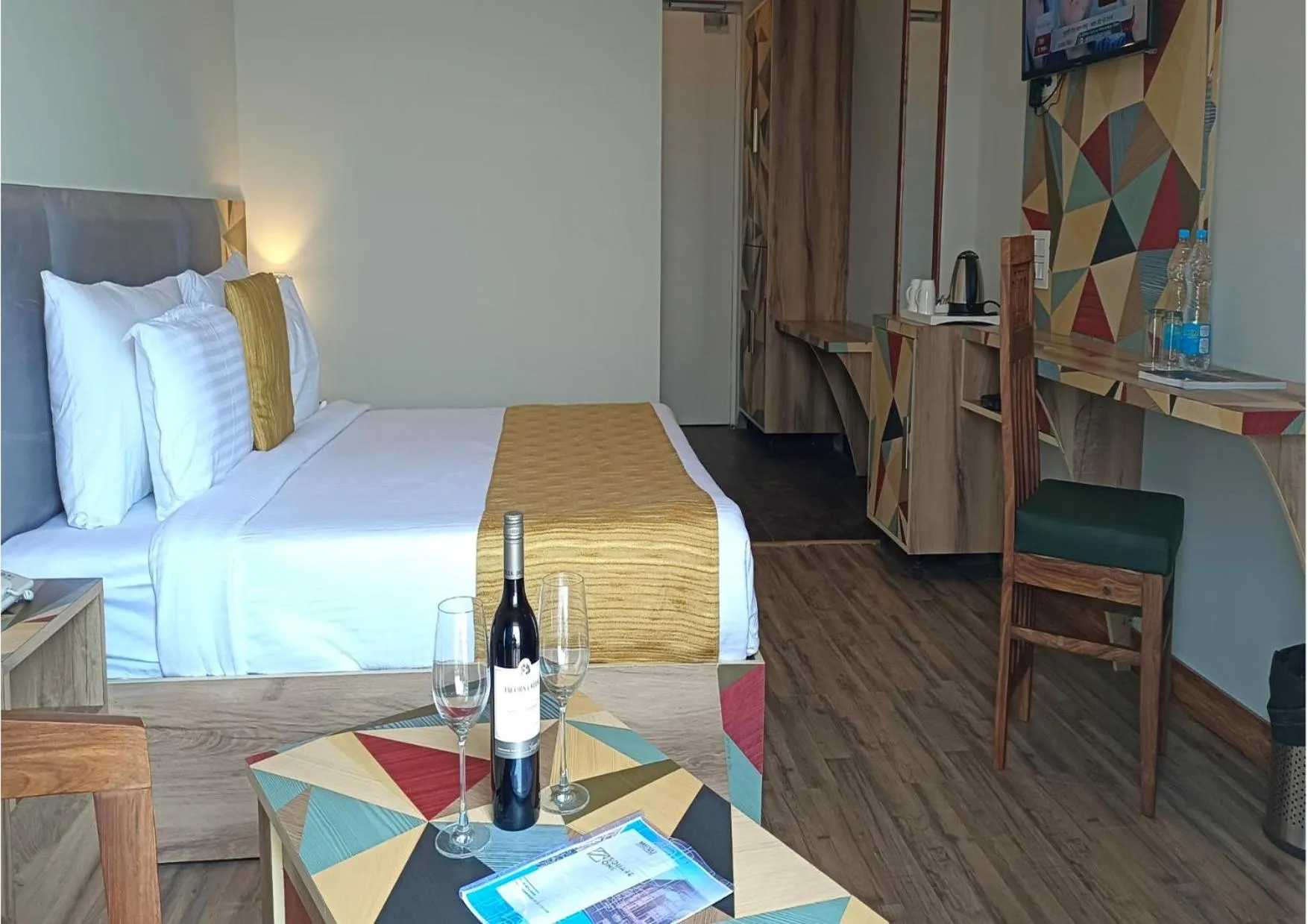 Photo of the whole room, Bed in Hotel Square One by D'Polo Dharamshala