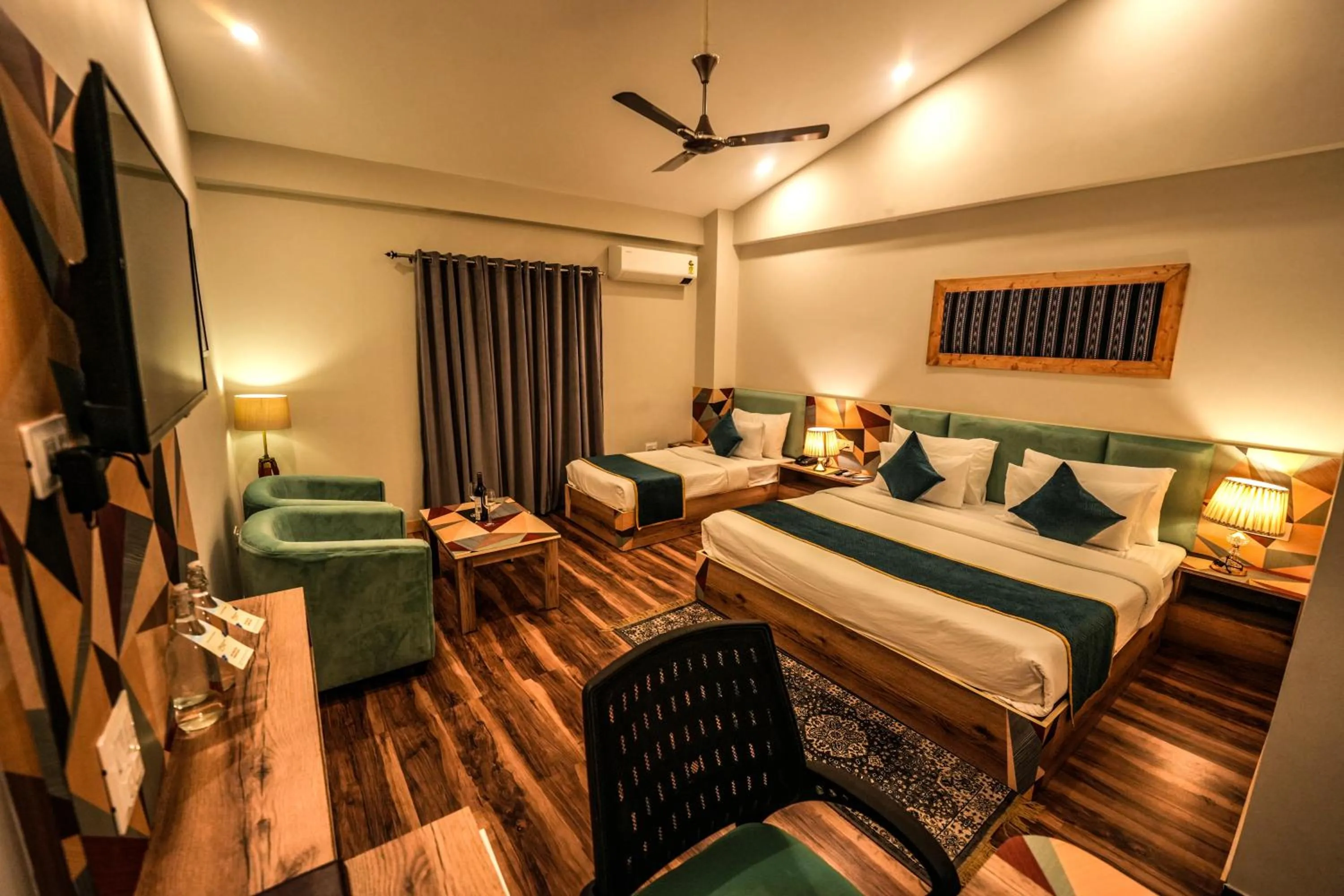 Photo of the whole room, Bed in Hotel Square One by D'Polo Dharamshala