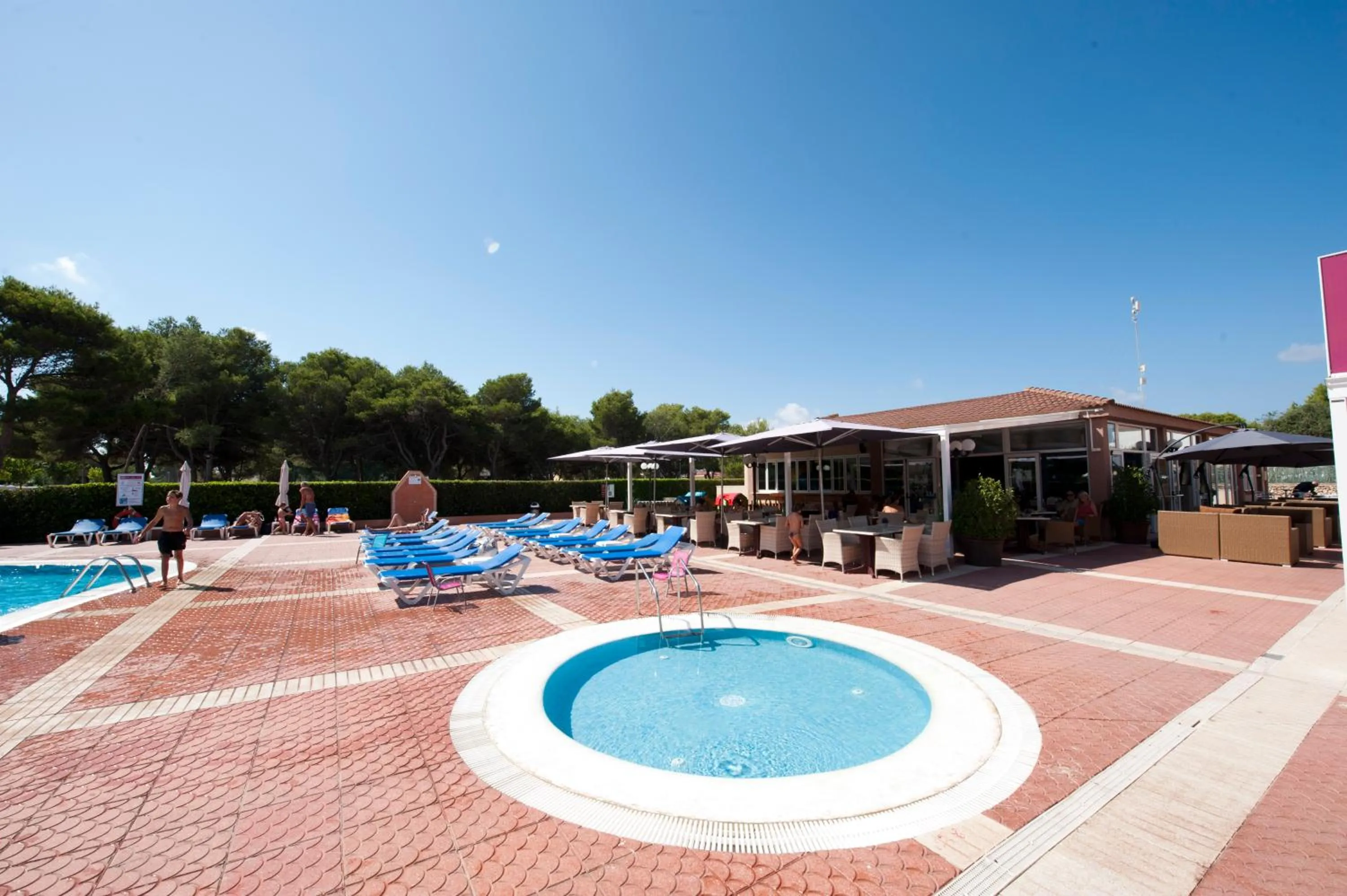 Pool view in Apartamentos Maribel