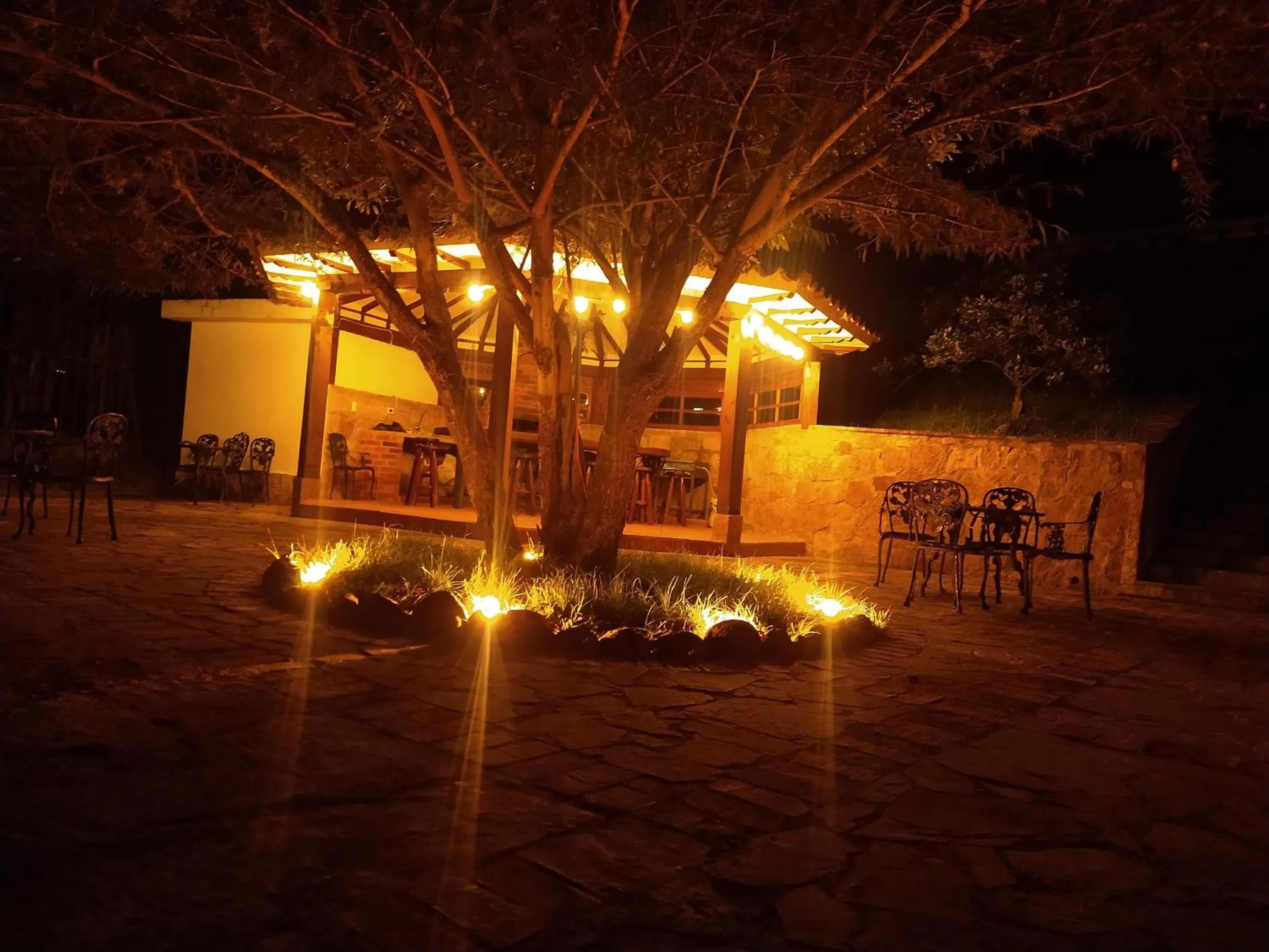 Patio in Hotel Bosque de la Villa