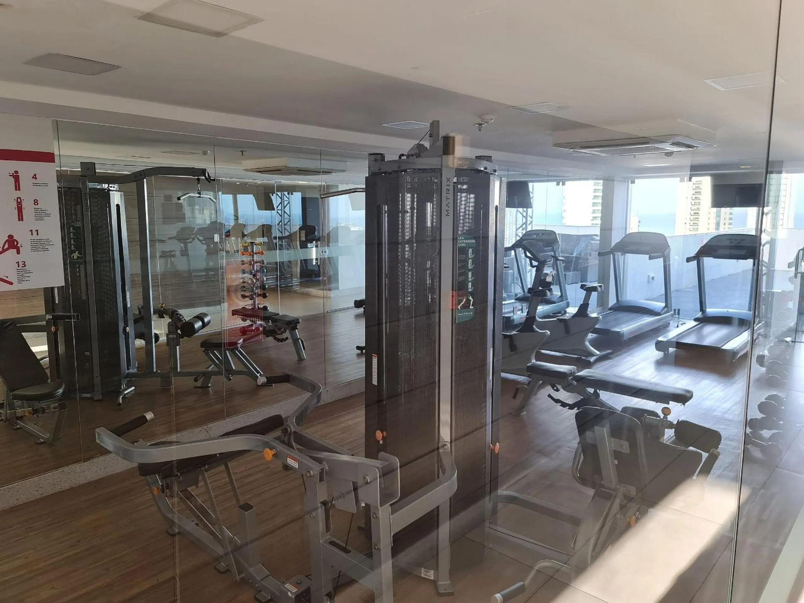Fitness centre/facilities in Confortável Flat em Boa Viagem com vista