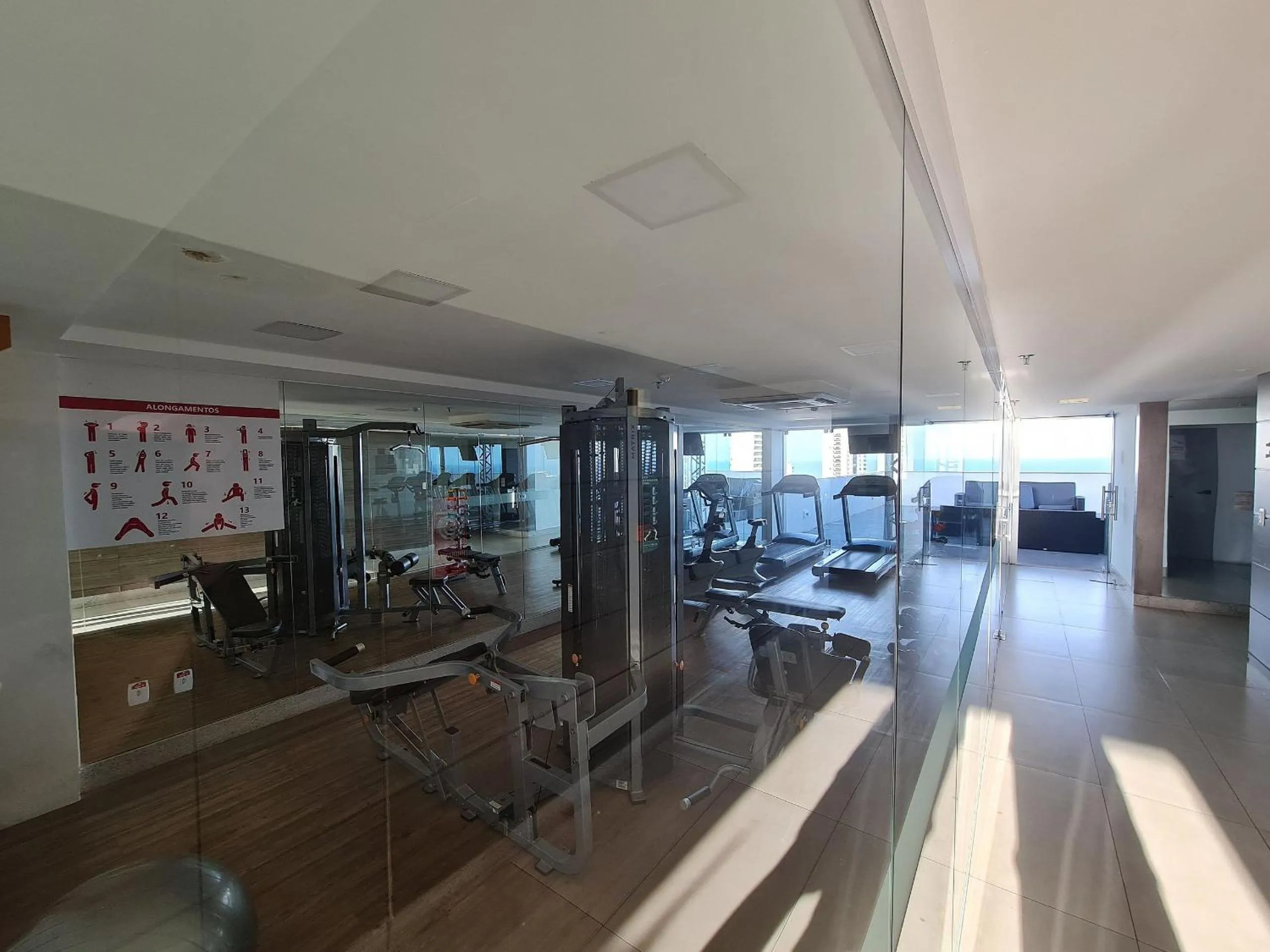 Fitness centre/facilities in Confortável Flat em Boa Viagem com vista