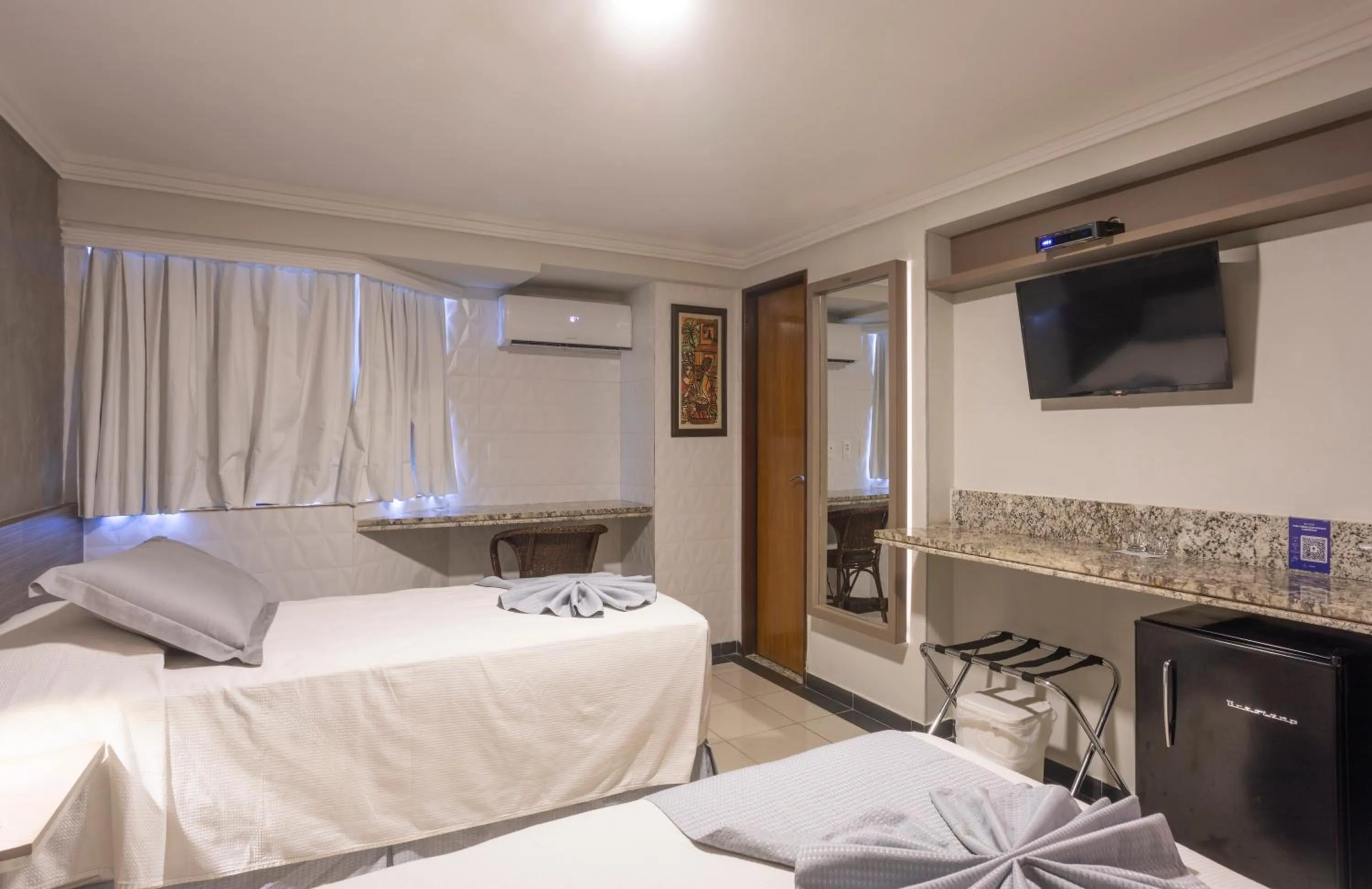 Bed in Atlântico Praia Hotel