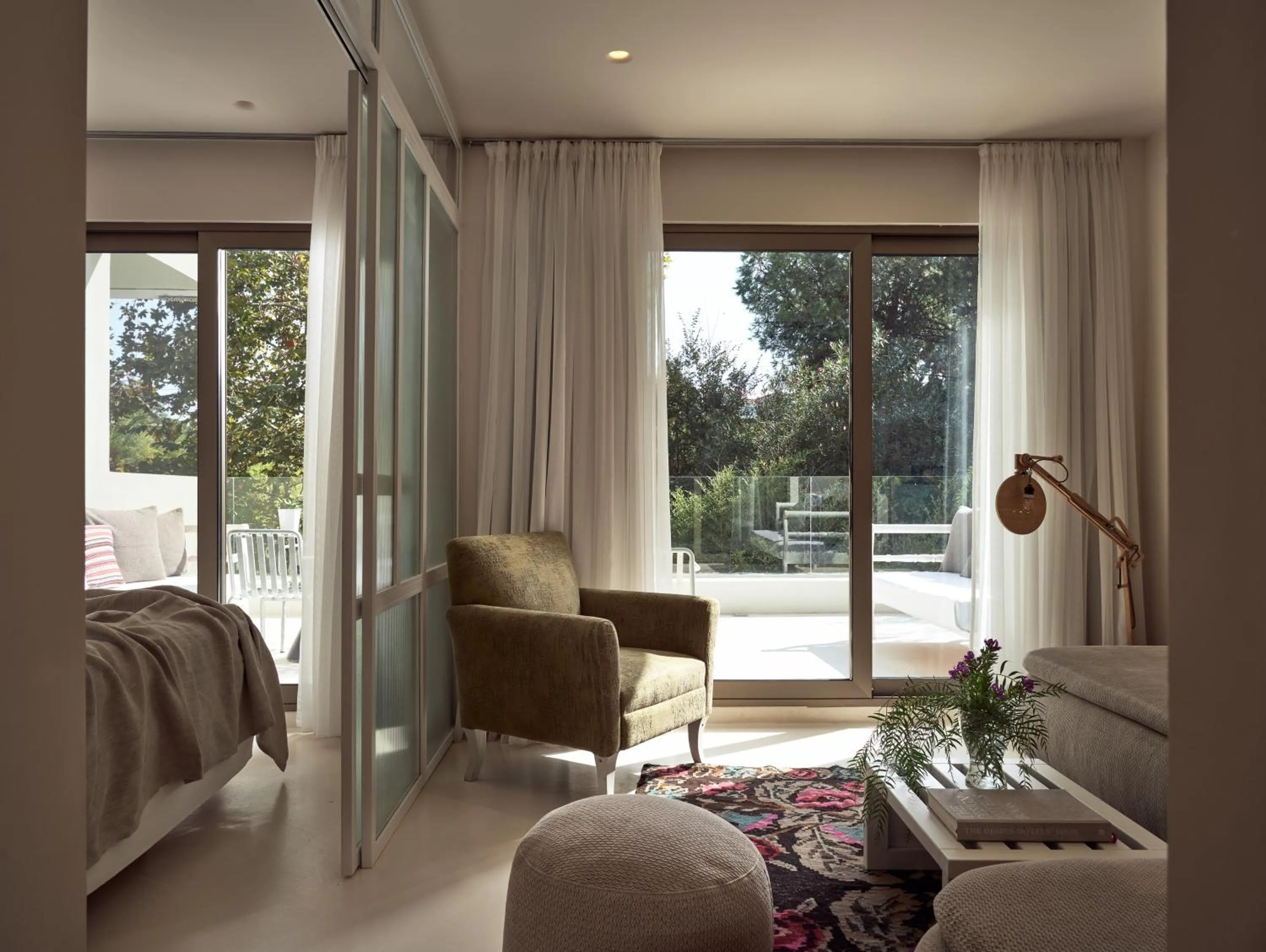 Bedroom, Bed in Ekies All Senses Resort, a Member of Design Hotels