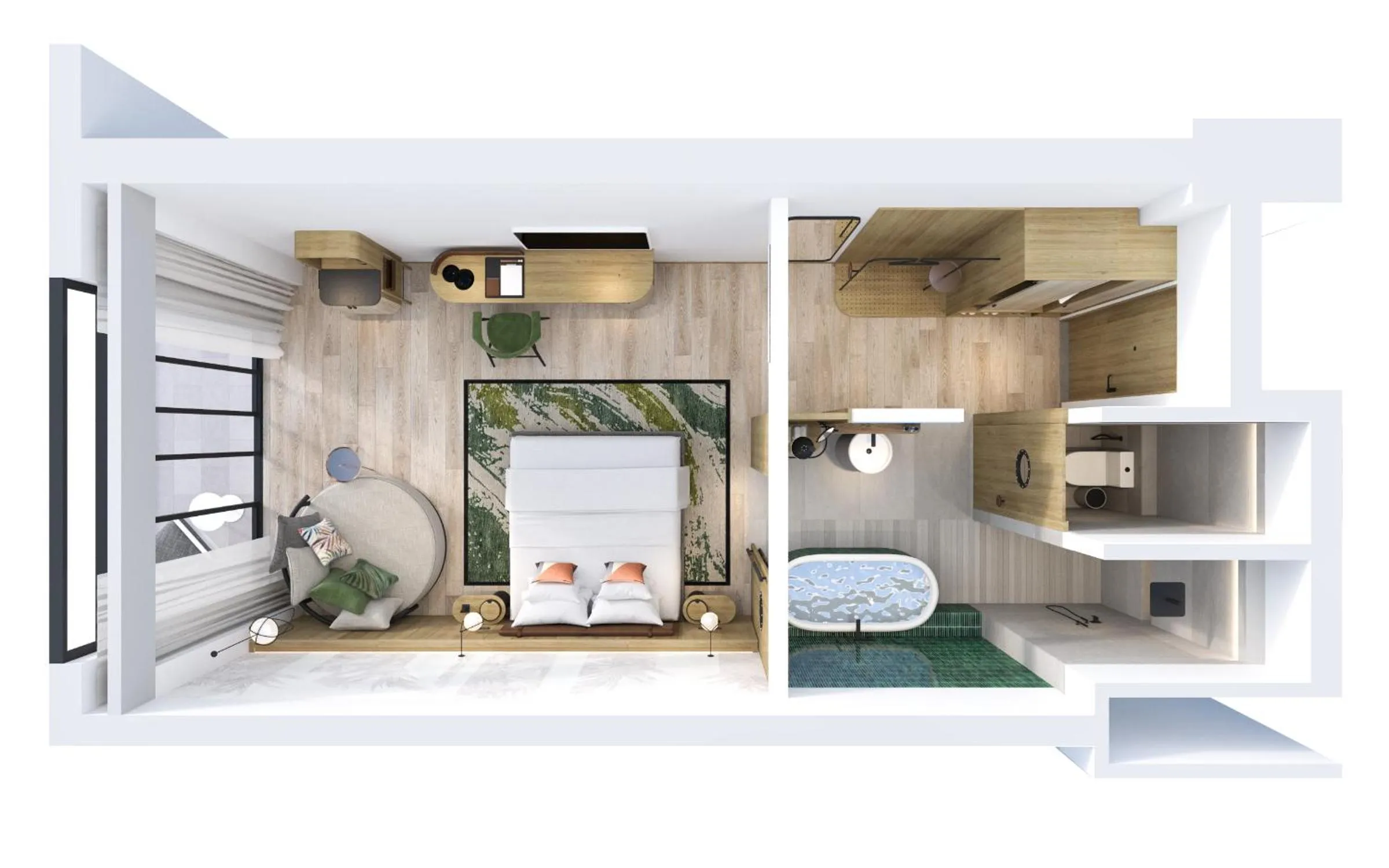 Photo of the whole room in The Yacht Hotel by DC