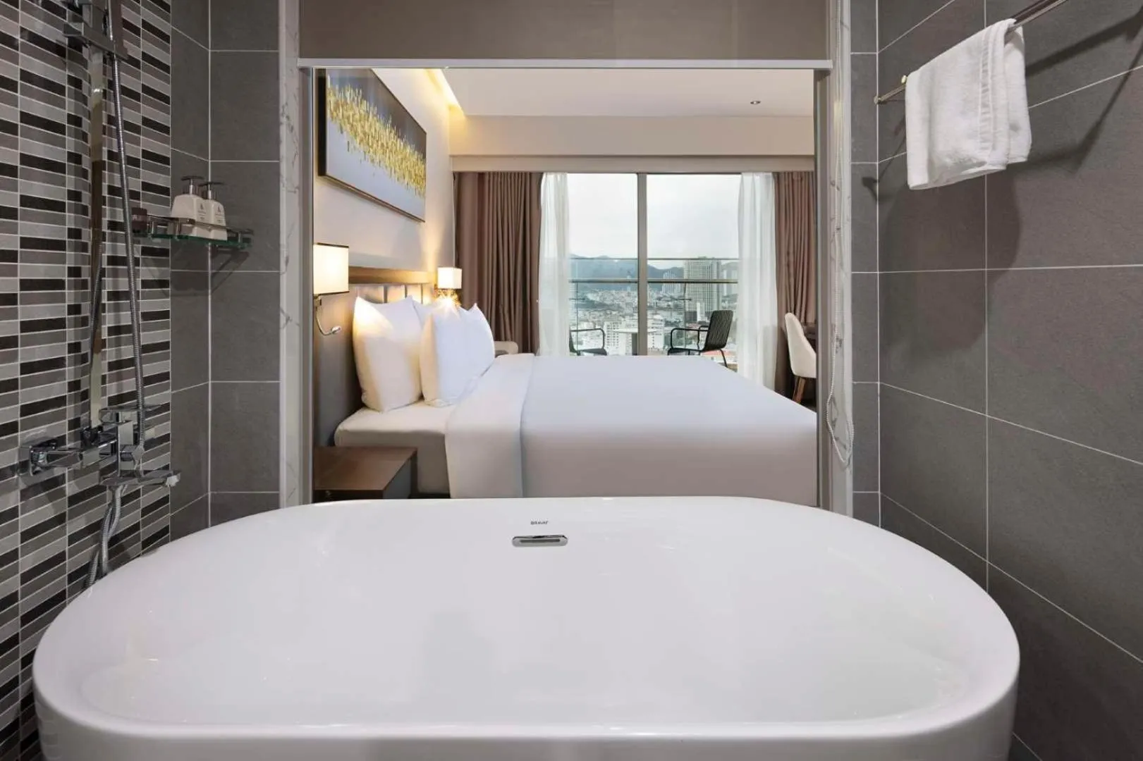 Bath, Bed in Annova Nha Trang Hotel