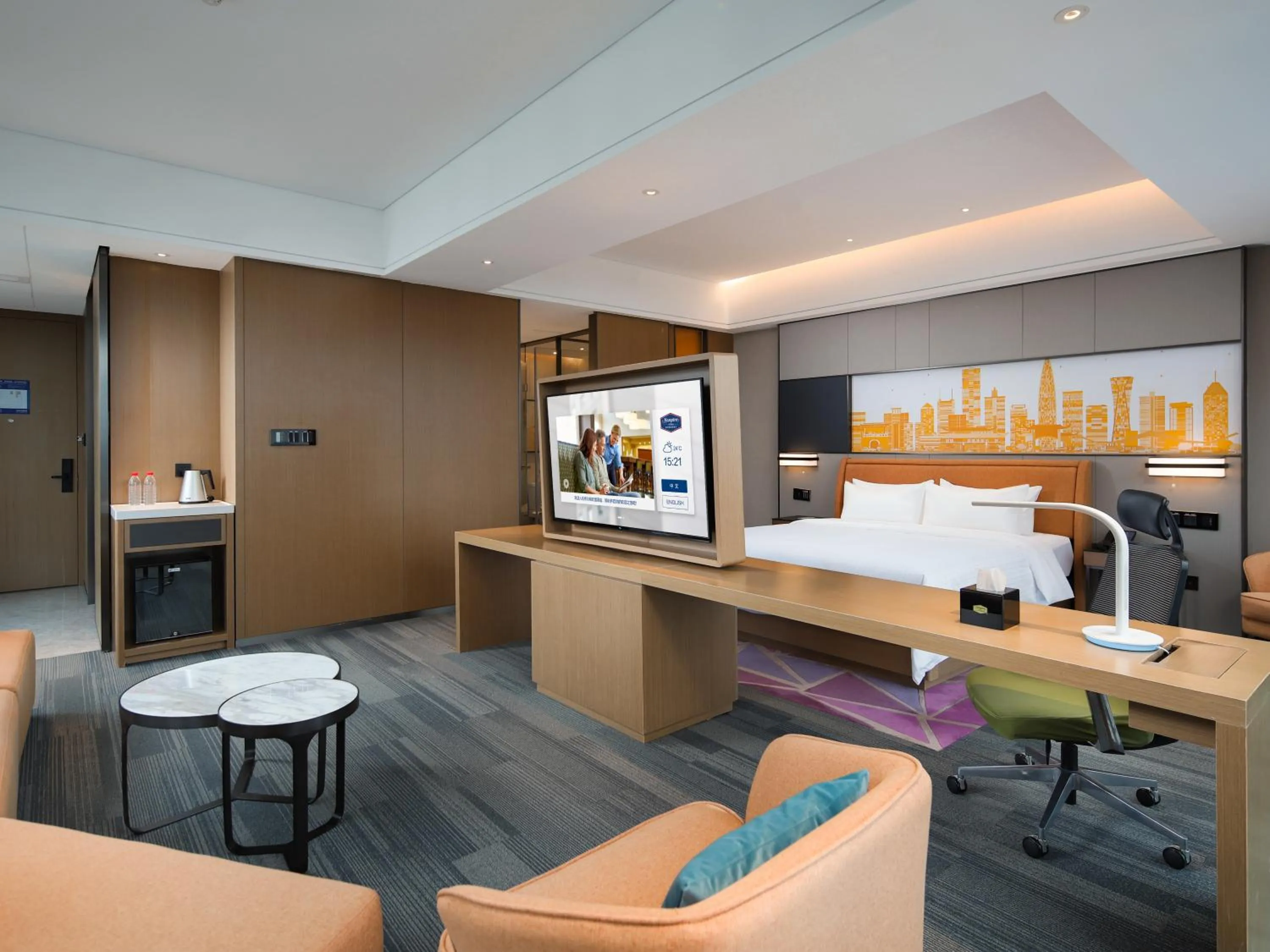 Living room in Hampton by Hilton Shenzhen Longhua Qinghu
