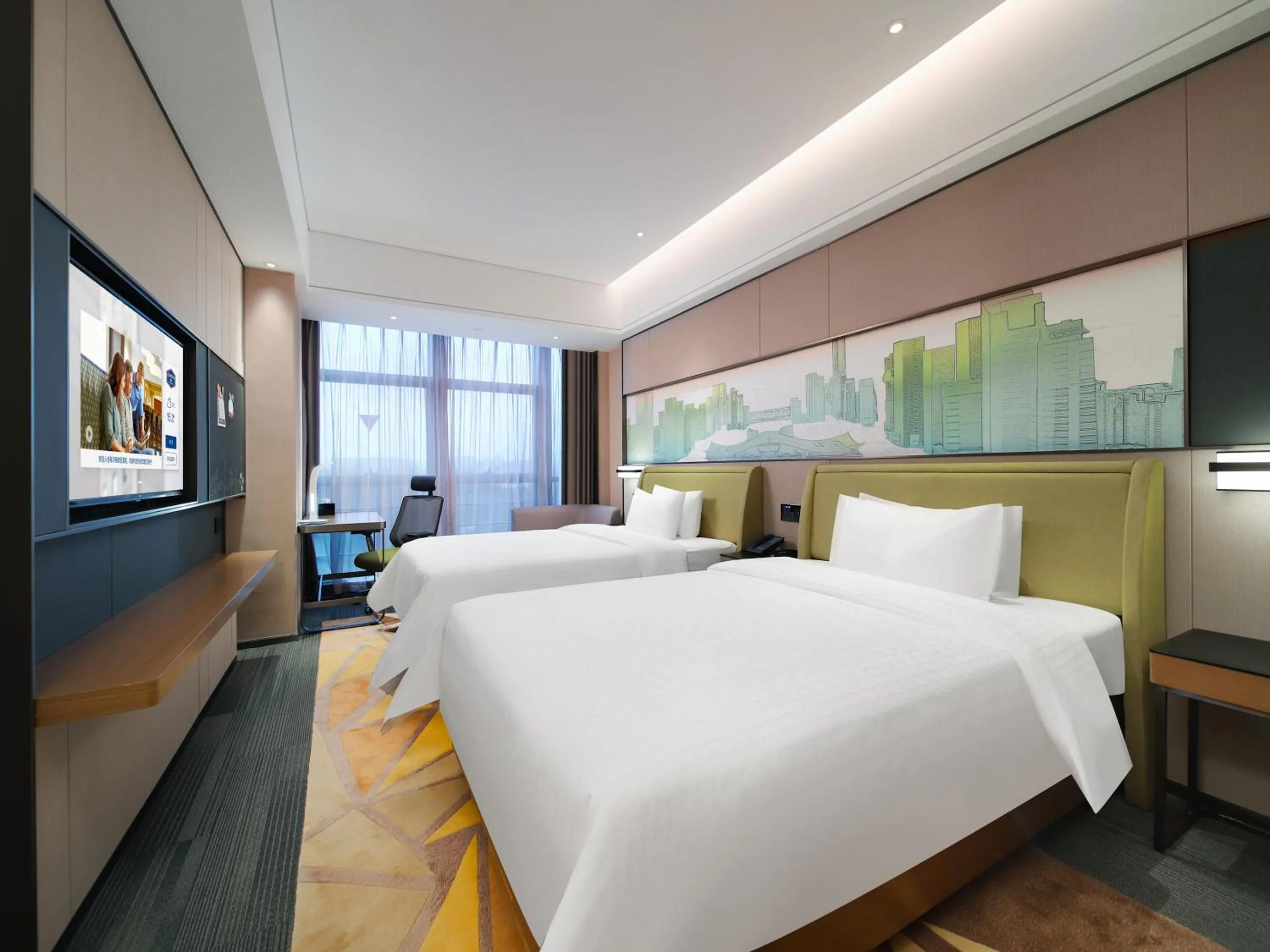 Bed in Hampton by Hilton Shenzhen Longhua Qinghu