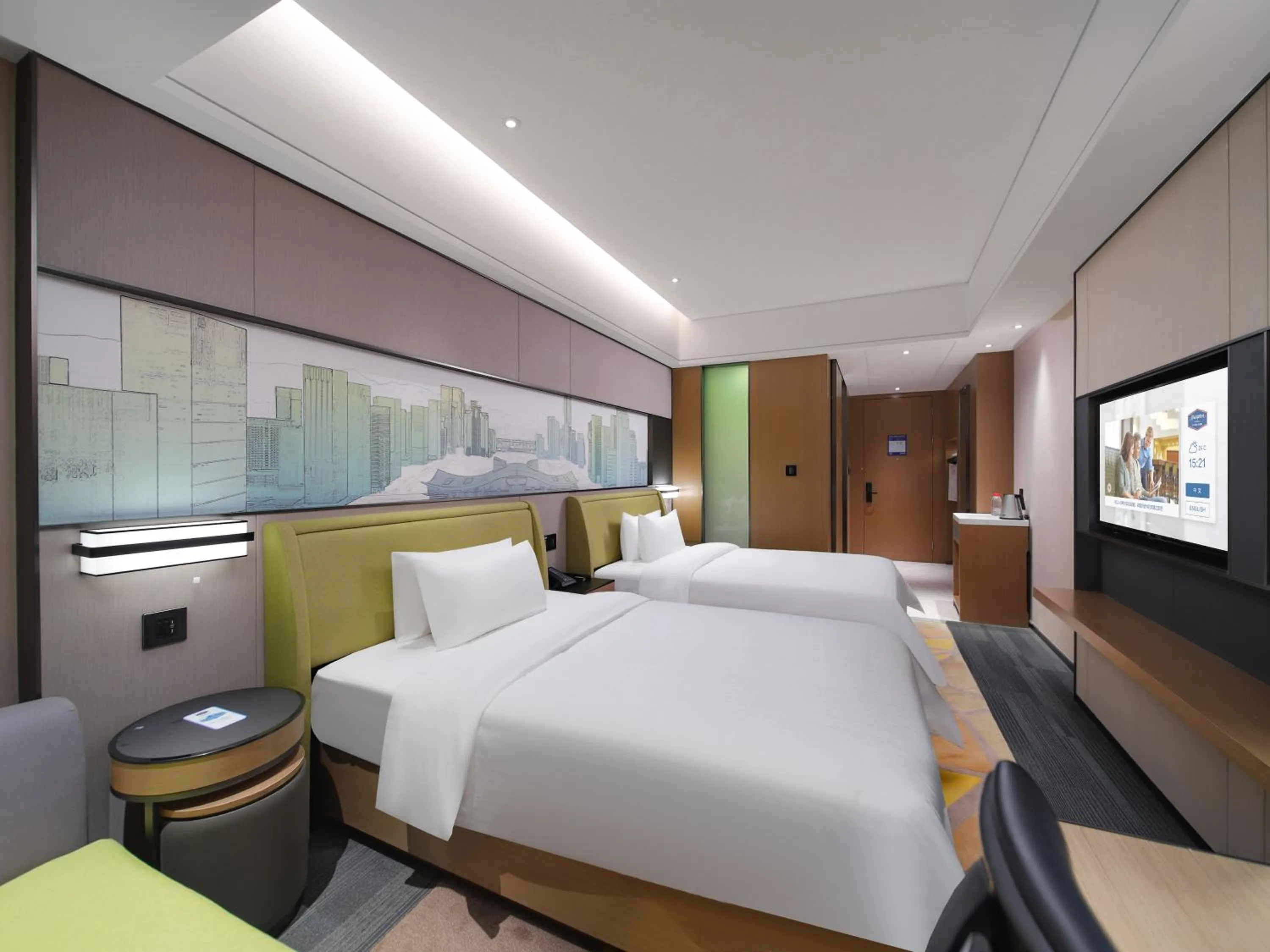 Bed in Hampton by Hilton Shenzhen Longhua Qinghu