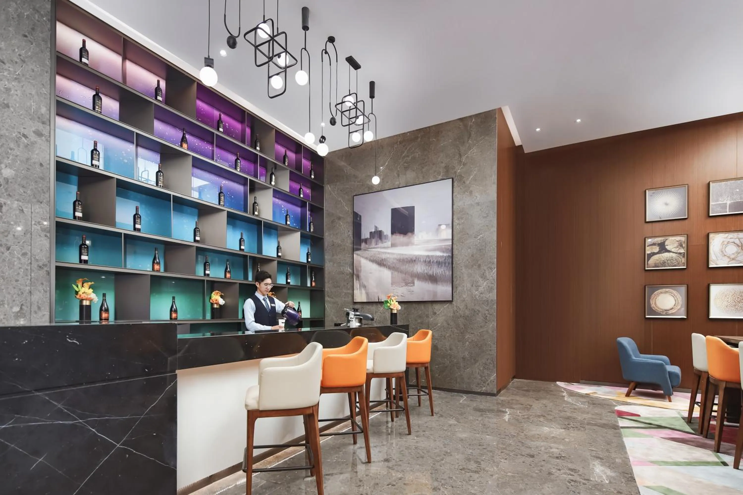 Seating area in Hampton by Hilton Shenzhen Longhua Qinghu