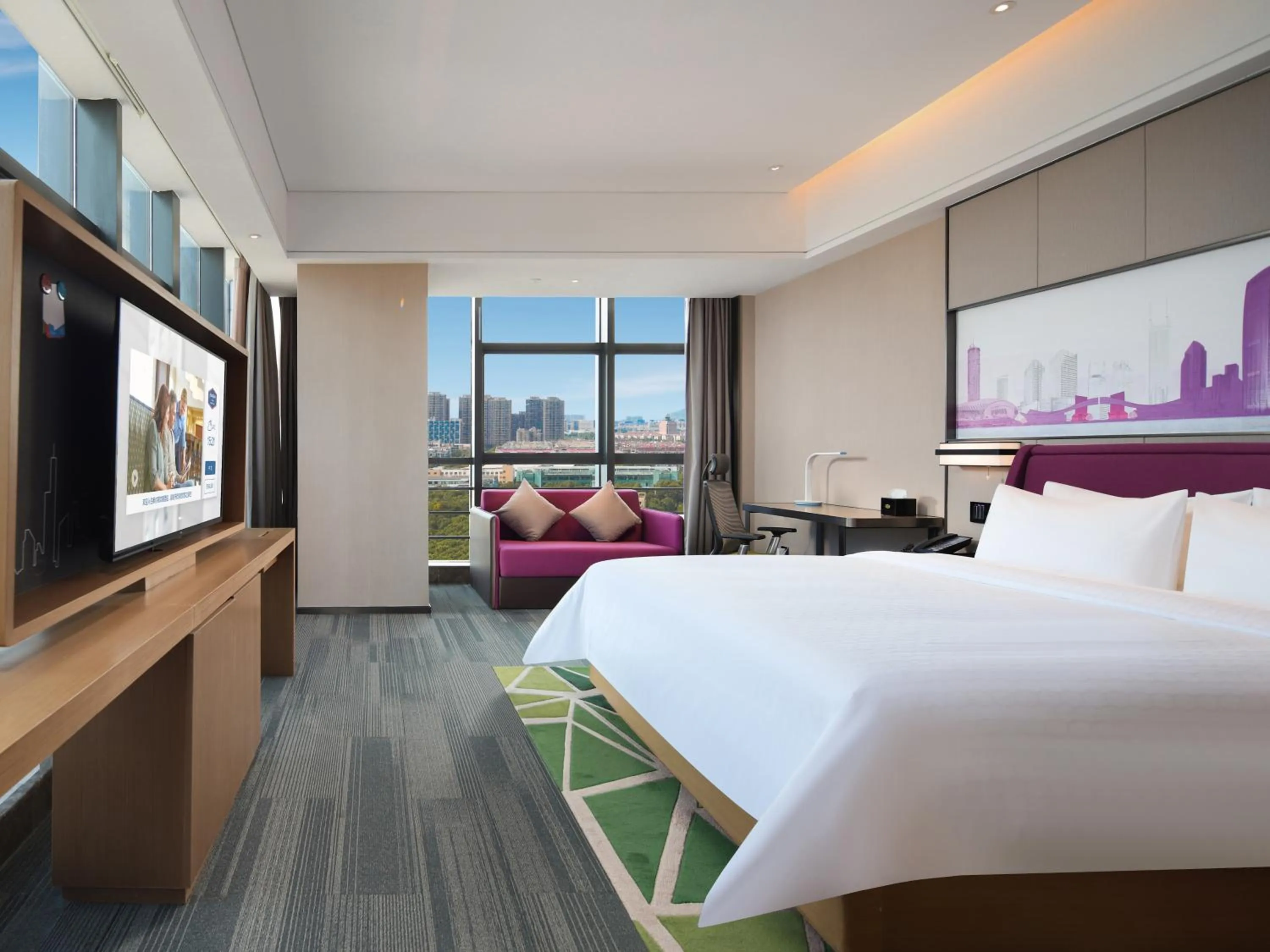 Bed in Hampton by Hilton Shenzhen Longhua Qinghu