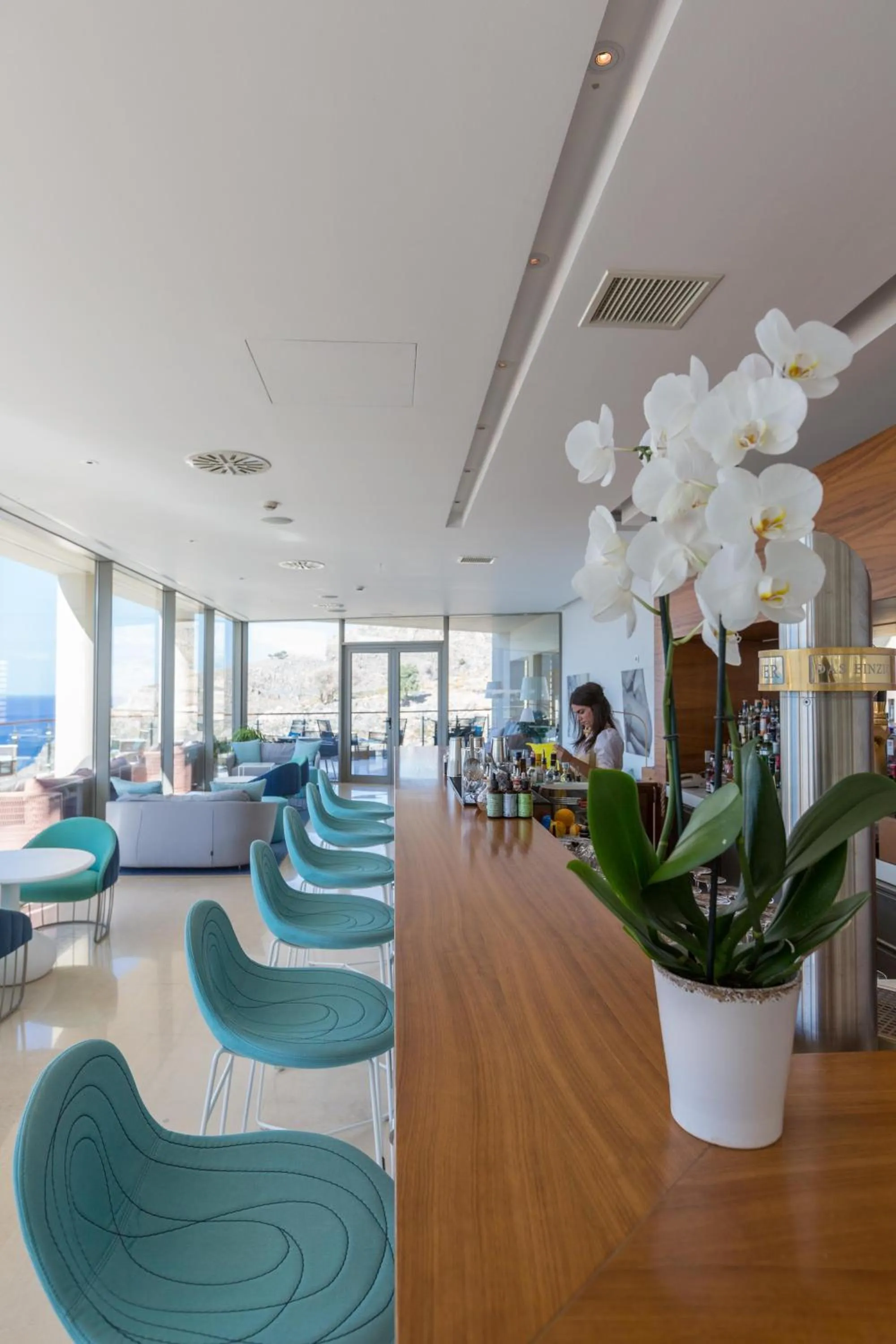 Lounge or bar in Lindos Blu Luxury Hotel-Adults only