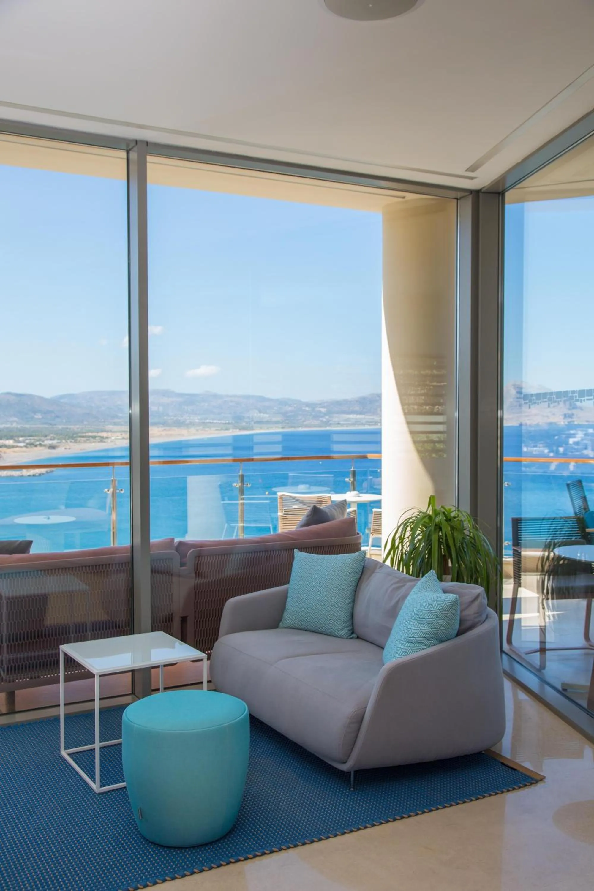 Lounge or bar in Lindos Blu Luxury Hotel-Adults only