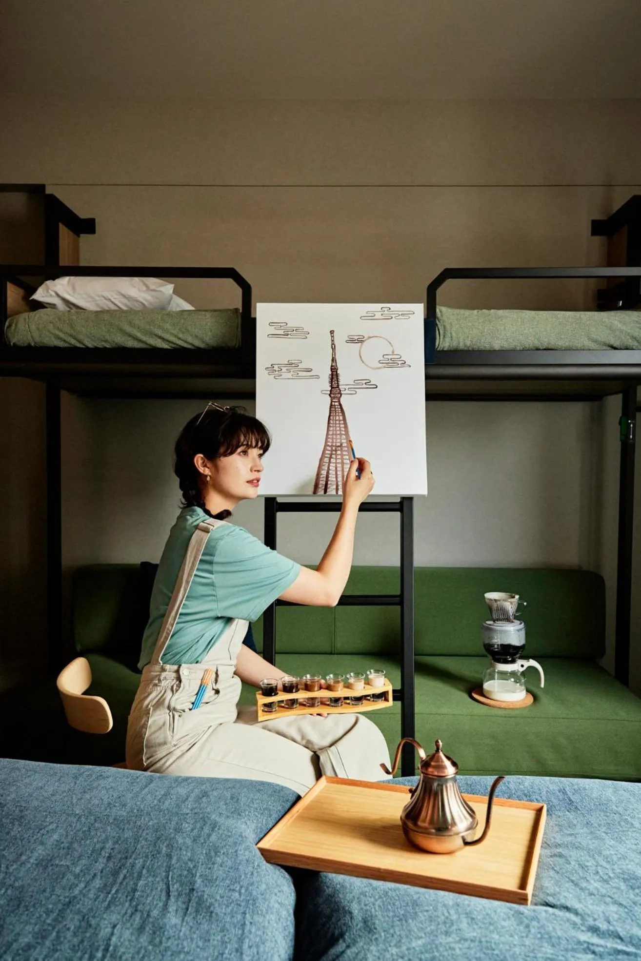 People, Bed in Section L Kuramae - Asakusa