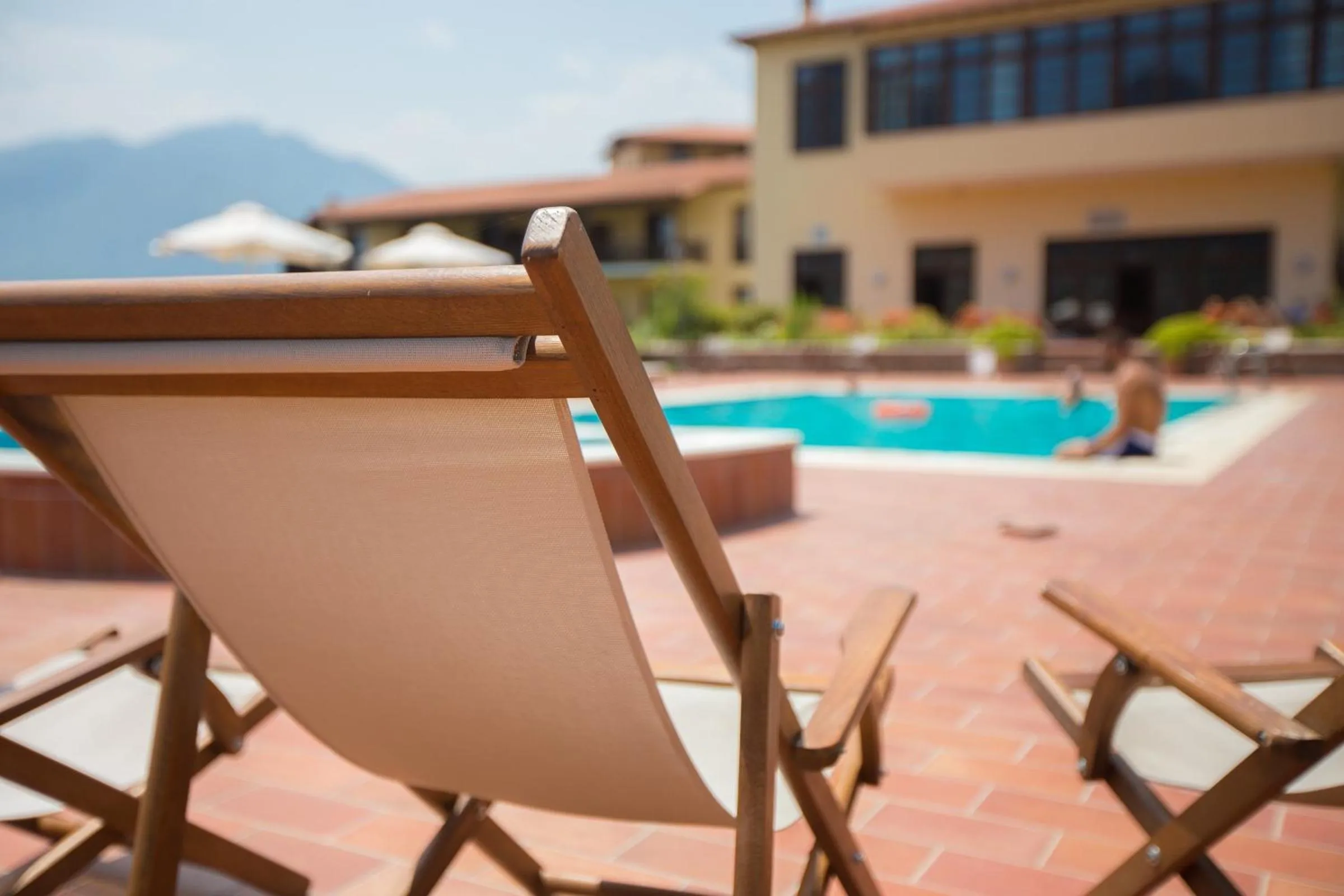 Swimming pool in Meteora Hotel at Kastraki