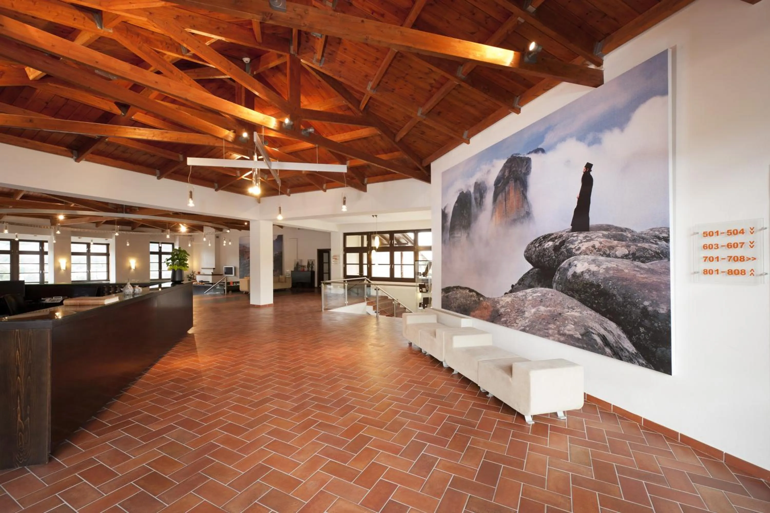 Lobby or reception in Meteora Hotel at Kastraki