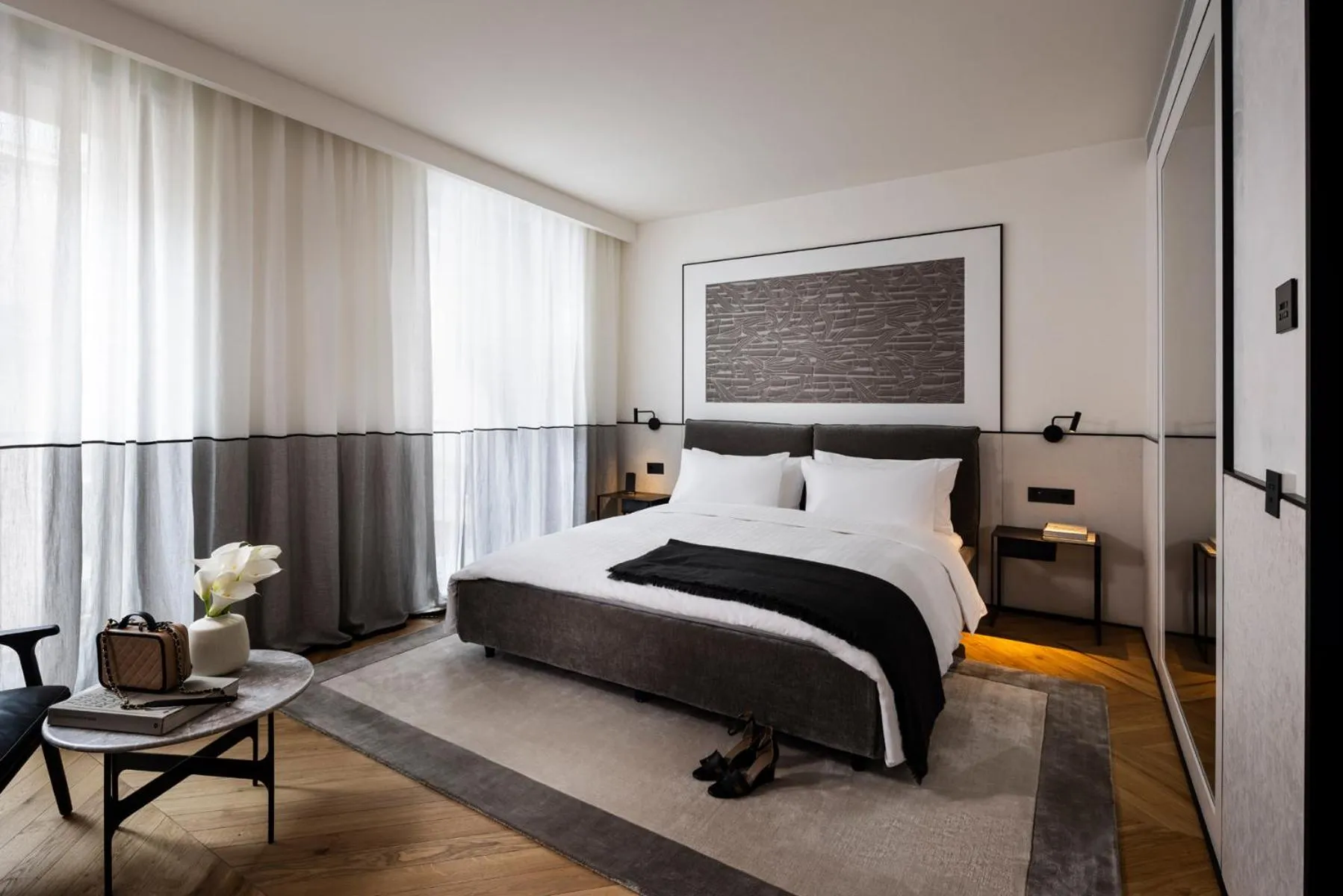 Photo of the whole room, Bed in Juno Hotel Sofia, a Member of Design Hotels