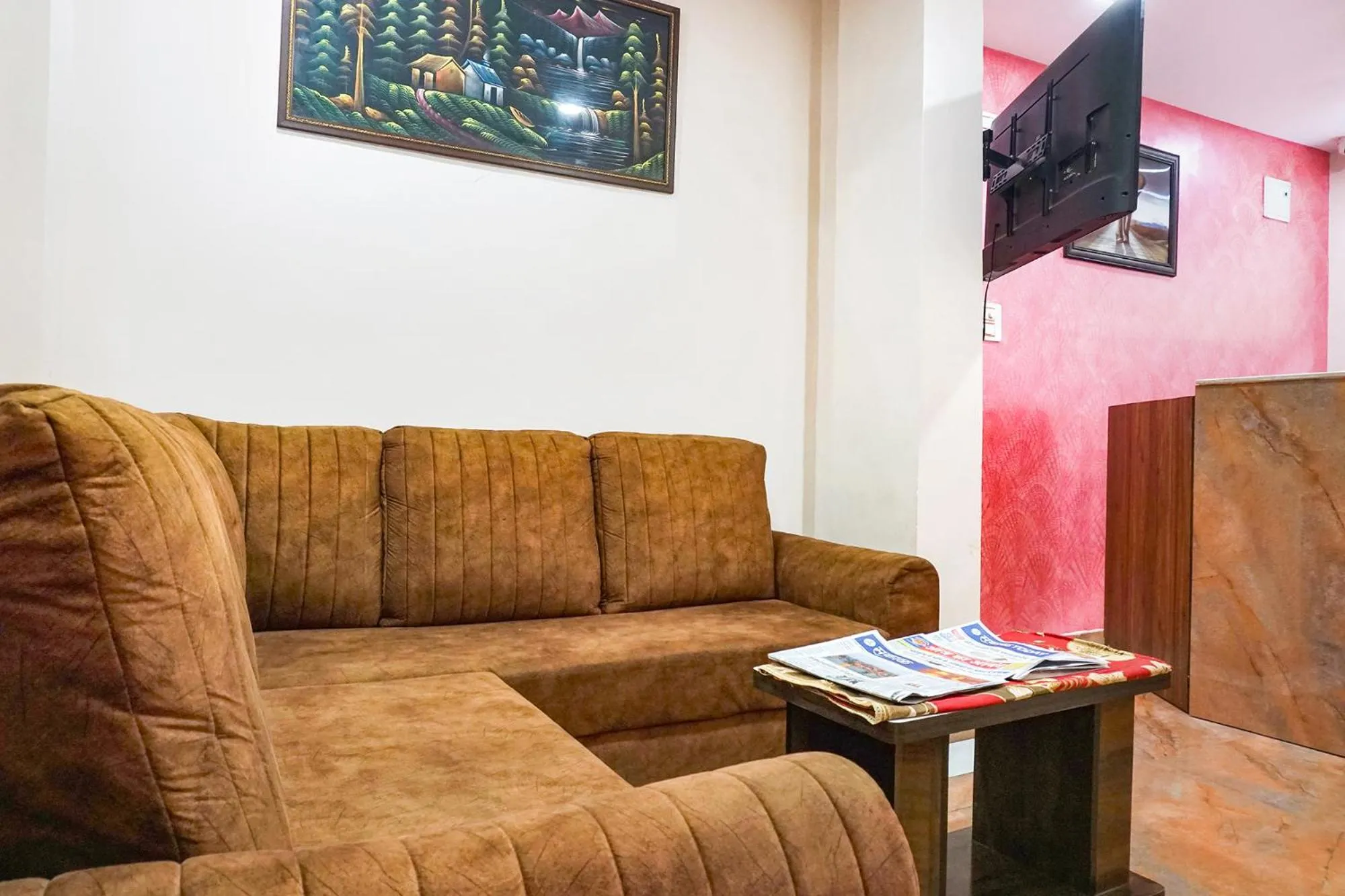 Seating area in FabHotel Rachana Residency - Nr Shivaji Nagar Metro Station and Railway Station