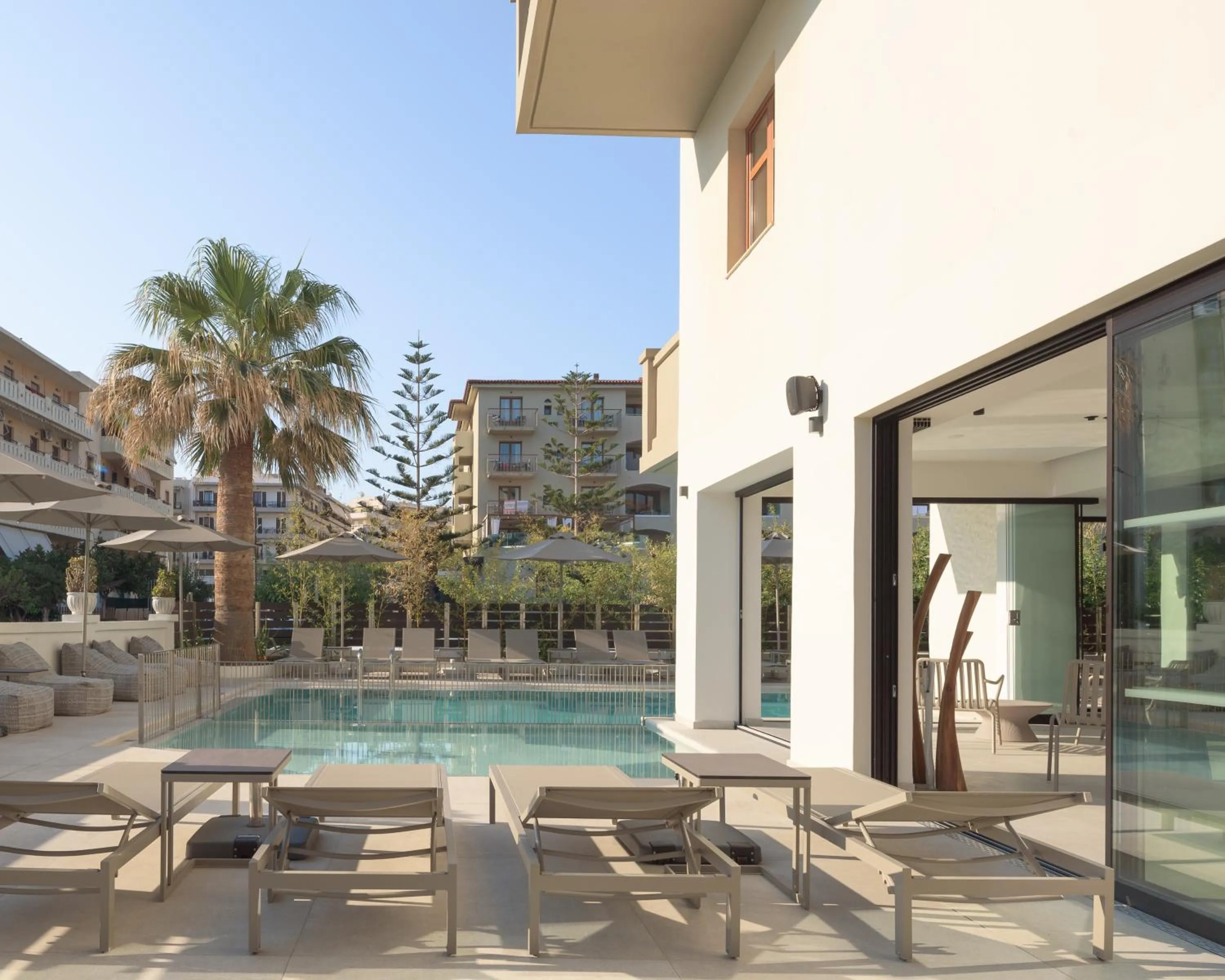 Pool view in Theartemis Palace