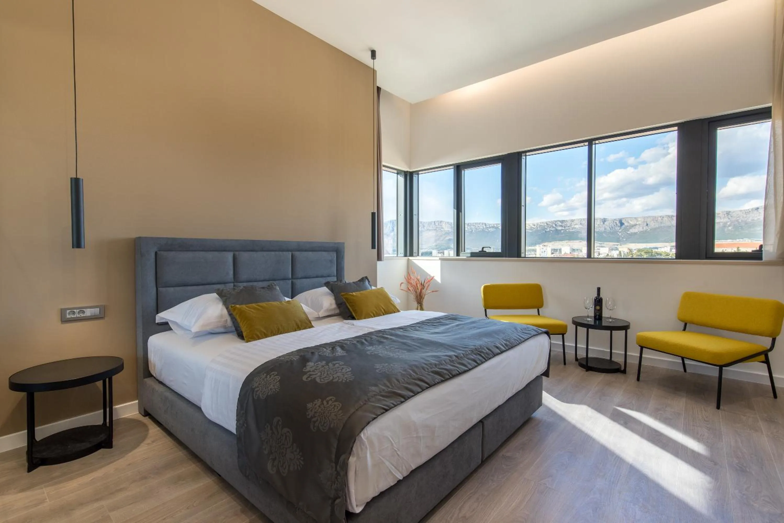 Bed in Seascape Luxury Rooms