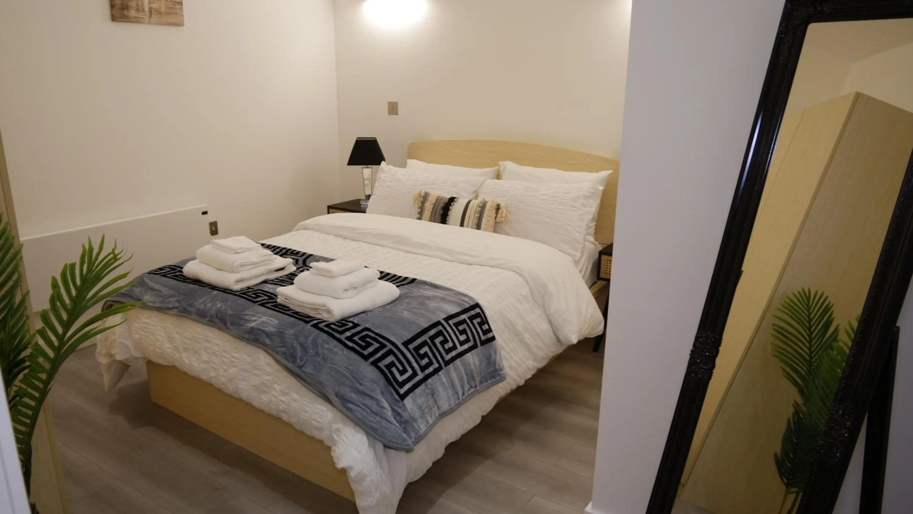 Bedroom, Bed in Stylish 2 bedrooms, 2 bathrooms with workspace in Milton Keynes