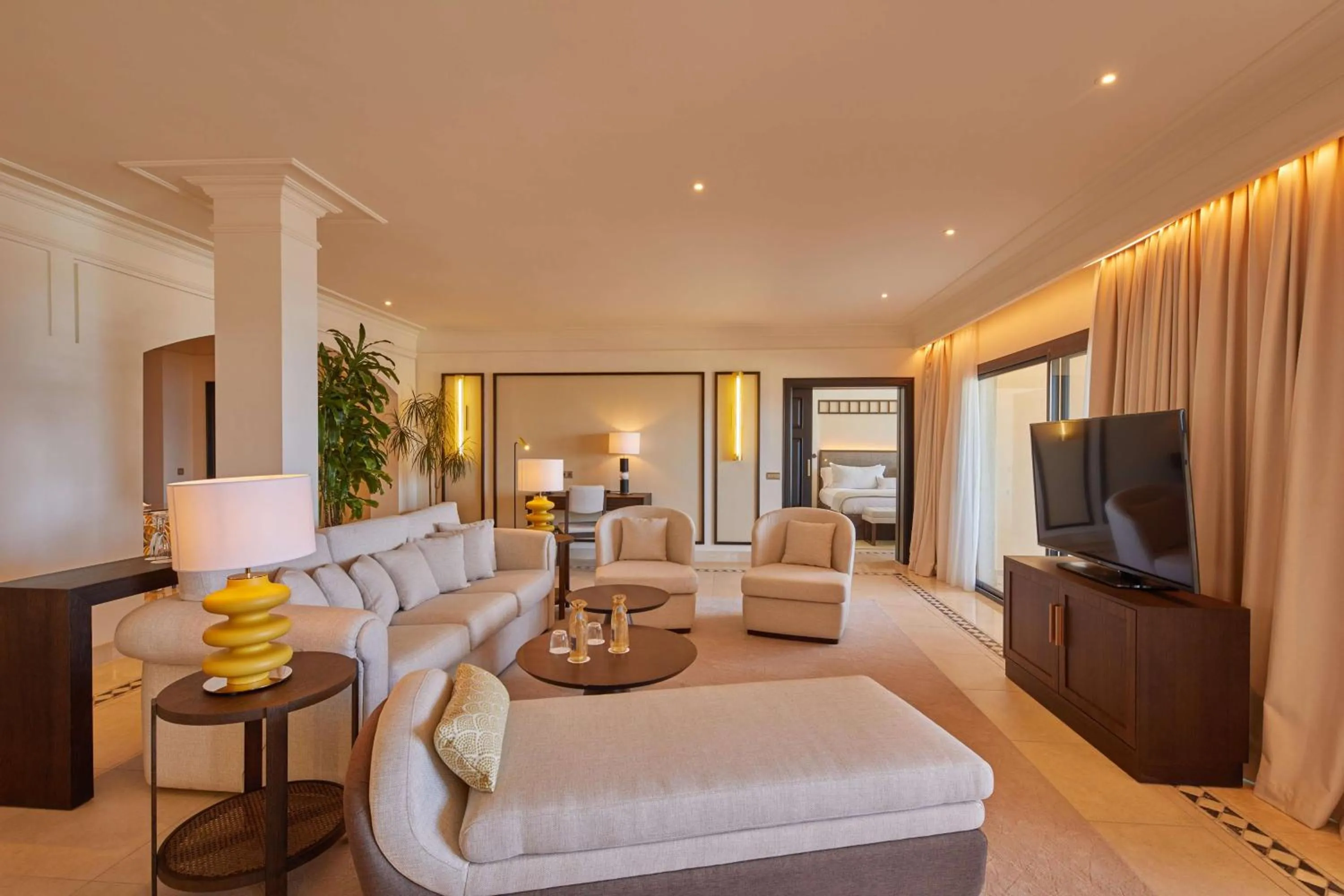 Bedroom, Bed in Secrets Bahía Real Resort & Spa Adults only