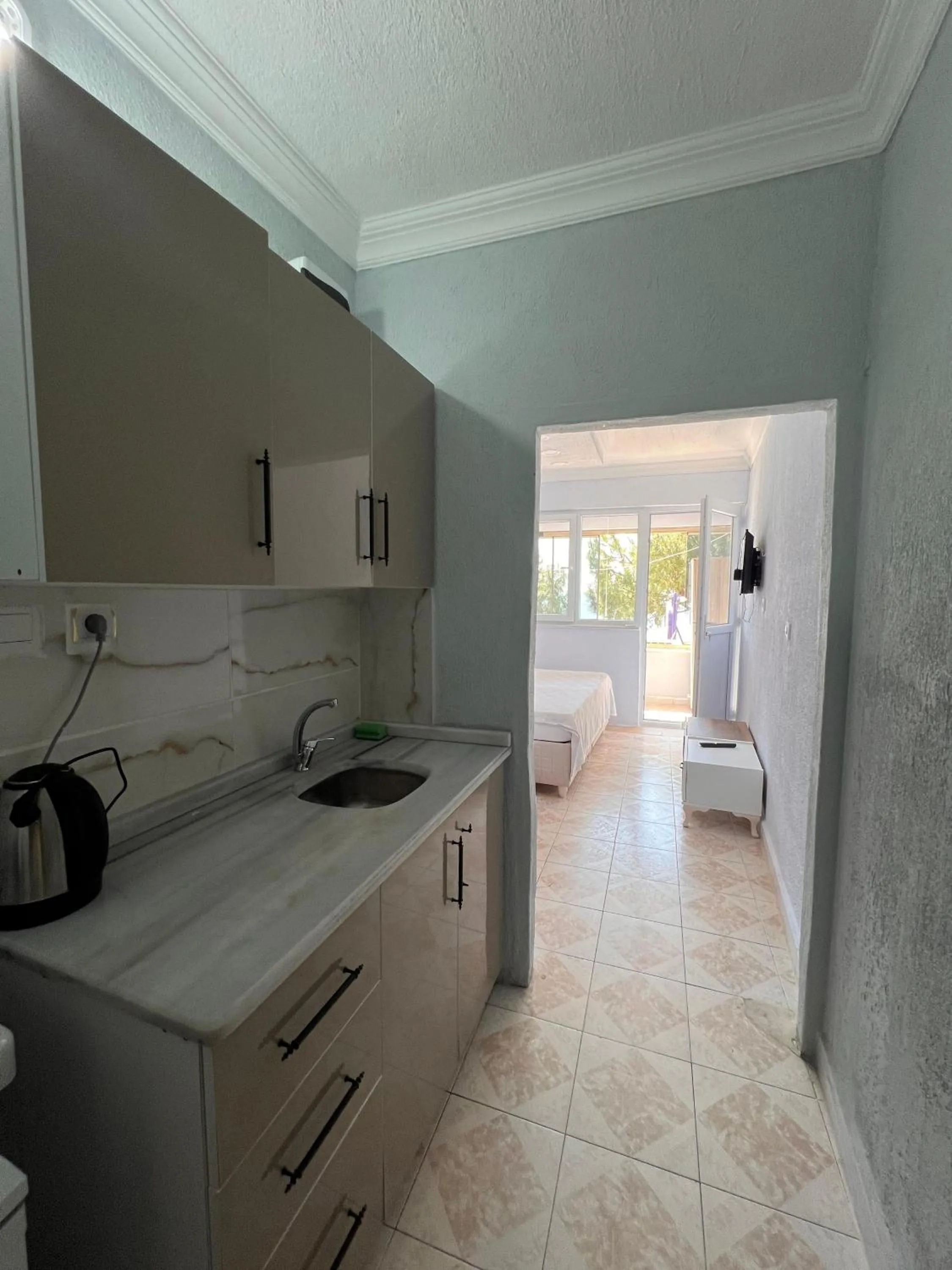 Kitchen or kitchenette in Avşar Apart Motel