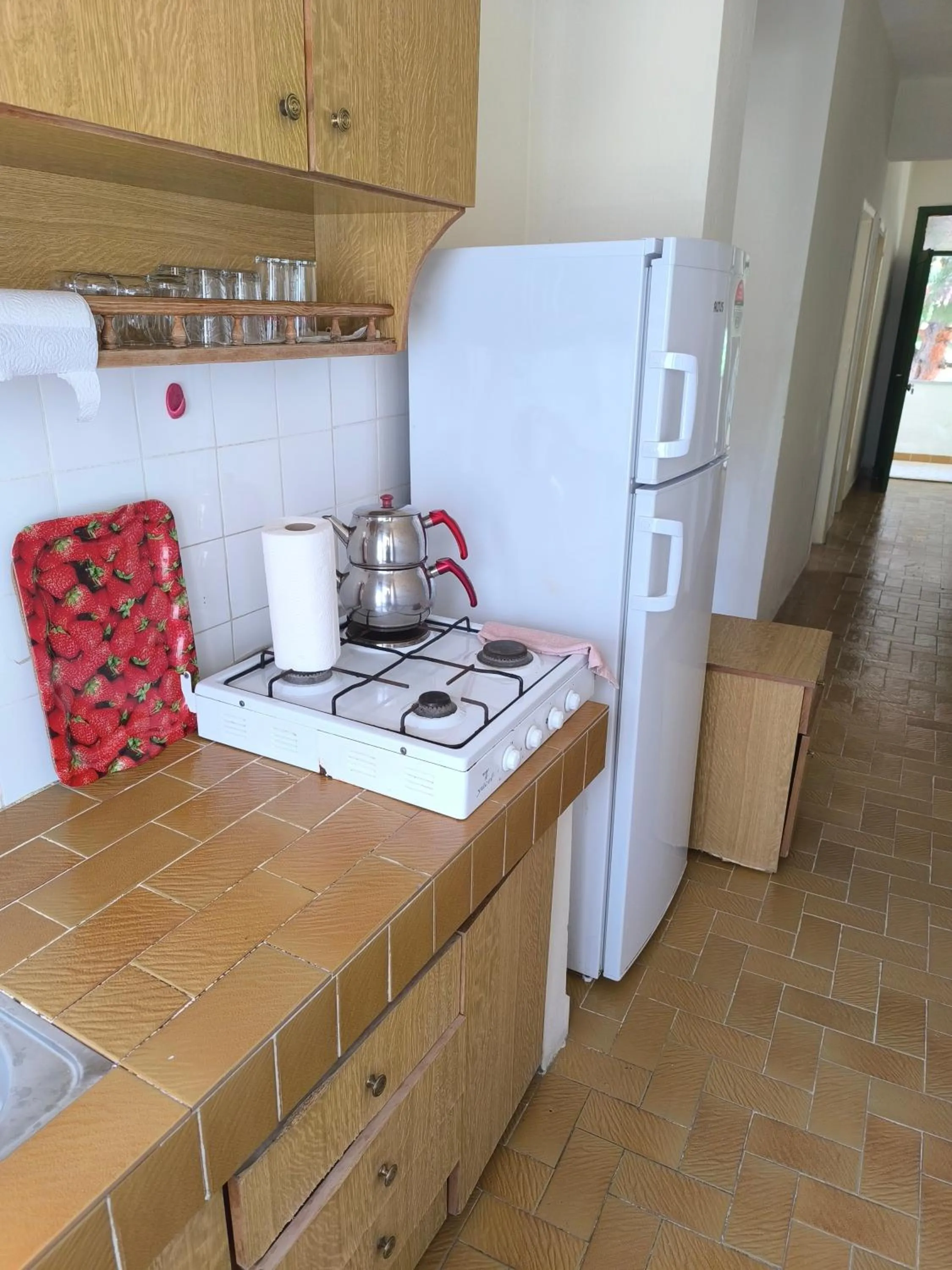 Kitchen or kitchenette in Avşar Apart Motel